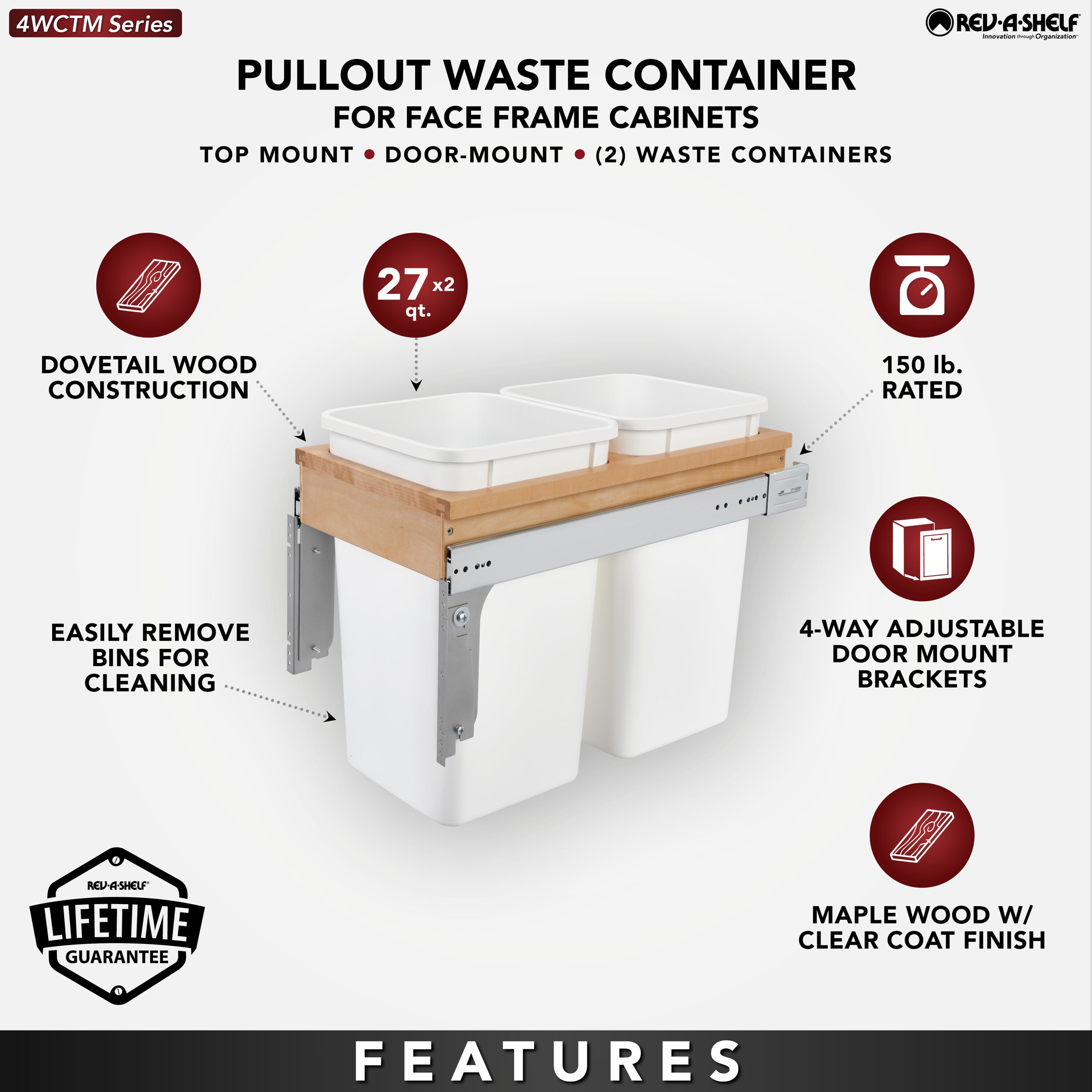 Rev-A-Shelf 163326 Pullout-Trash-Cans - View #2