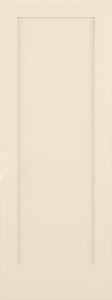 RELIABILT LO1368760 Shaker 30-in x 80-in Cream-n-Sugar 1-panel square Smooth Solid core Prefinished Pine Wood Slab Door