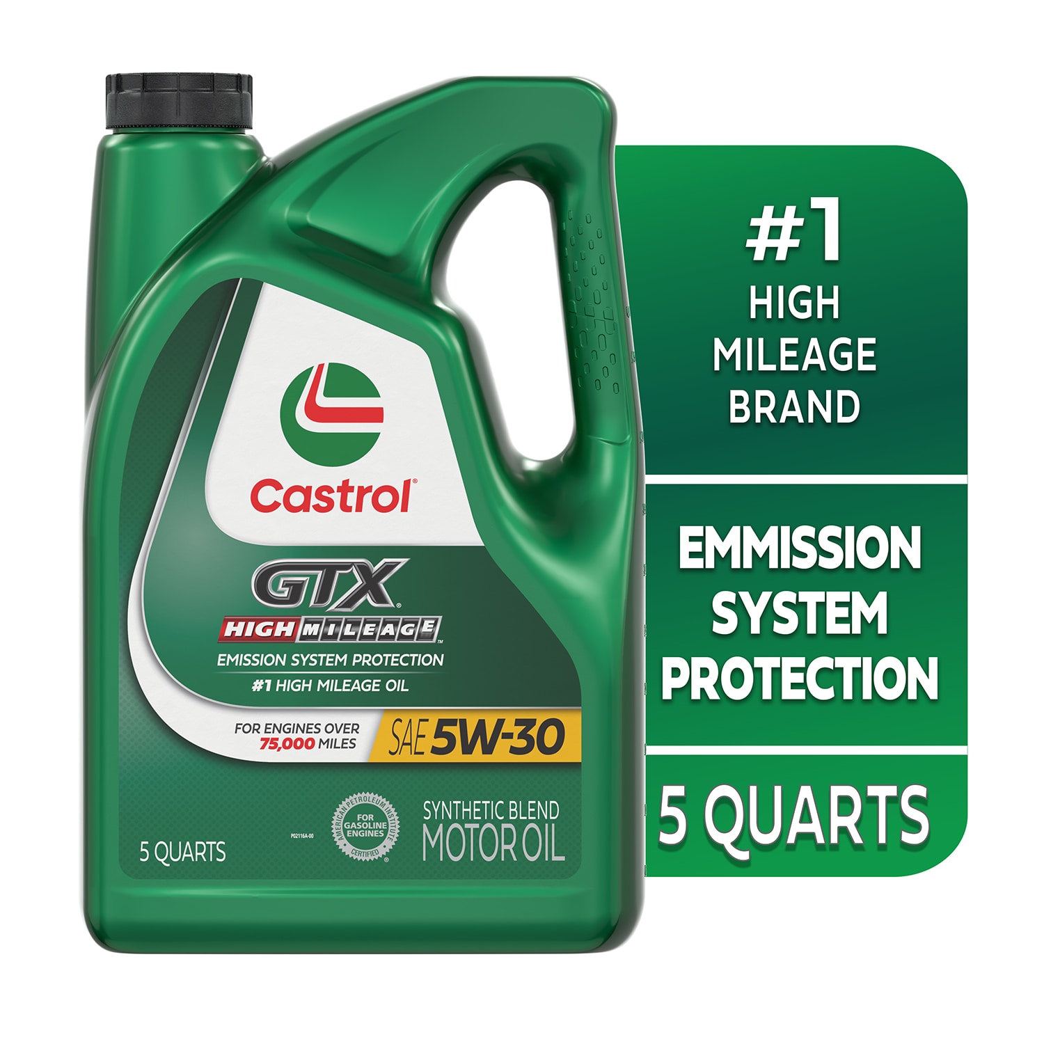 CASTROL Gtx High Mileage 5w-30, 5 Qt in the Motor Oil & Additives 