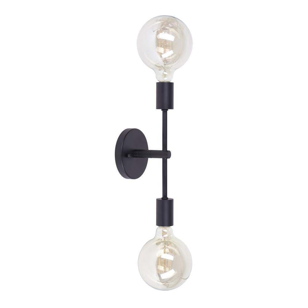 Baton Contemporary Black Steel Dimmable Vanity Sconce