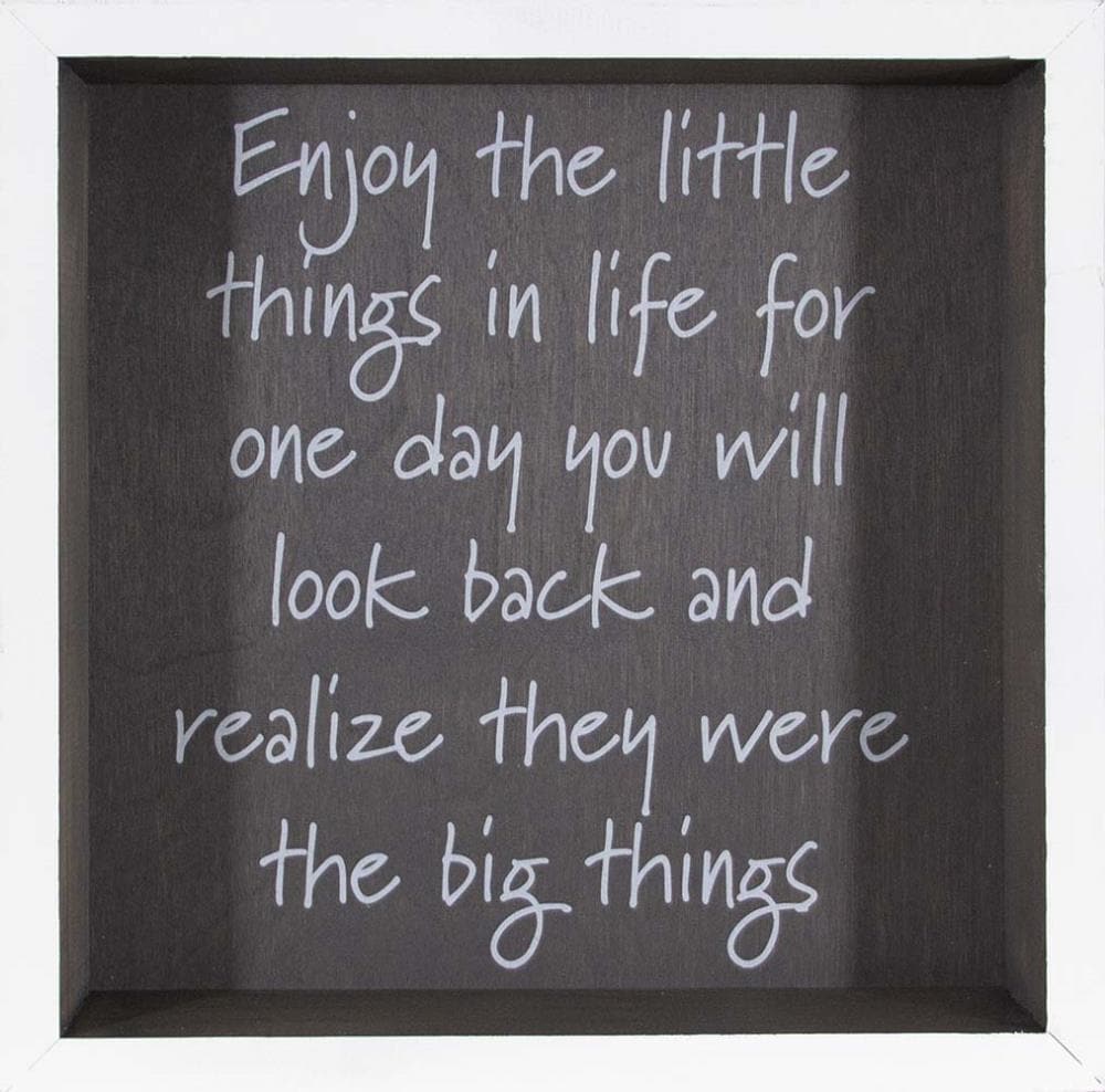 allen + roth 2001-8076LOW Framed 10-in H x 10-in W Inspirational Wood Print