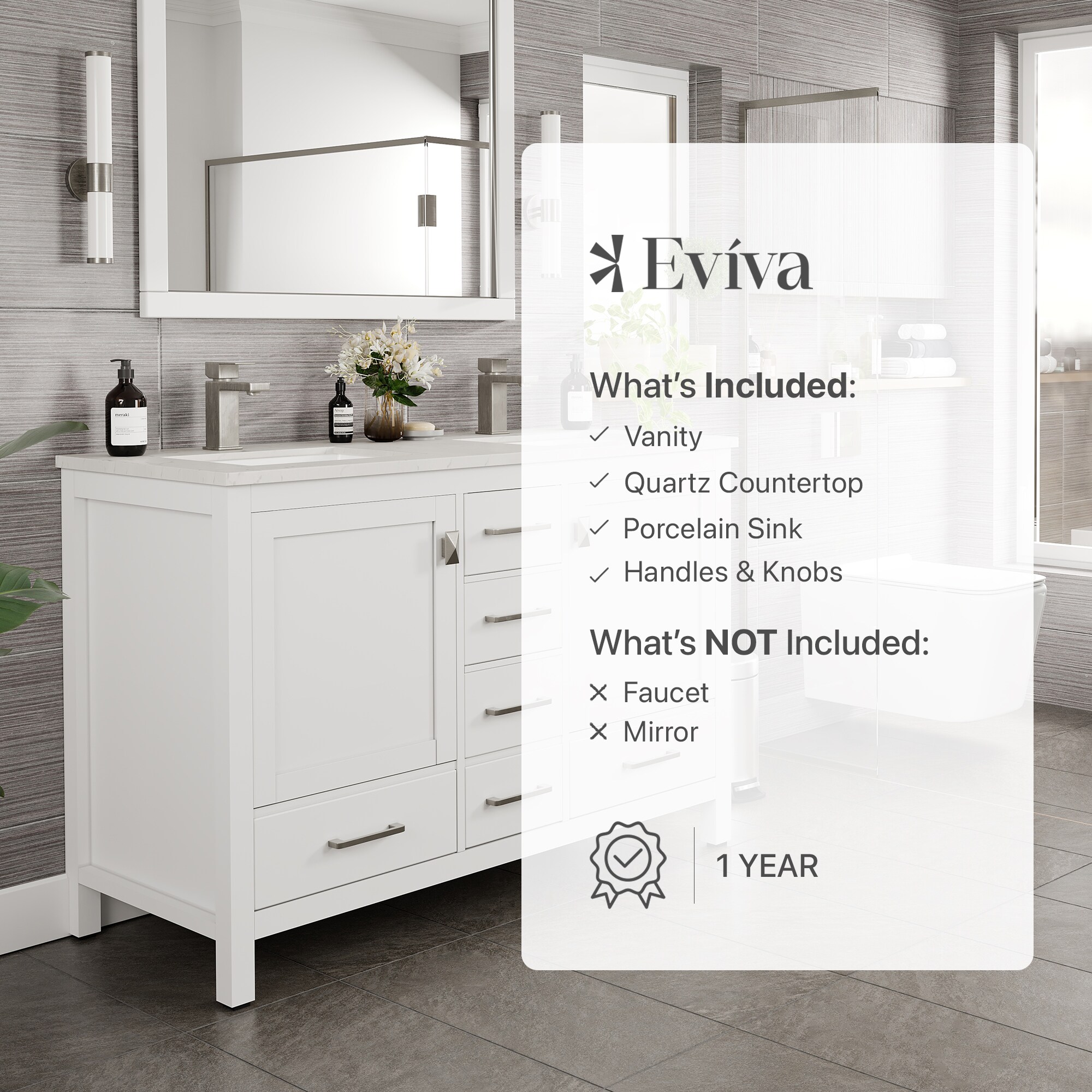Eviva TVN414-48X18WH-DS-Q Bath-Vanity-Combo - View #7