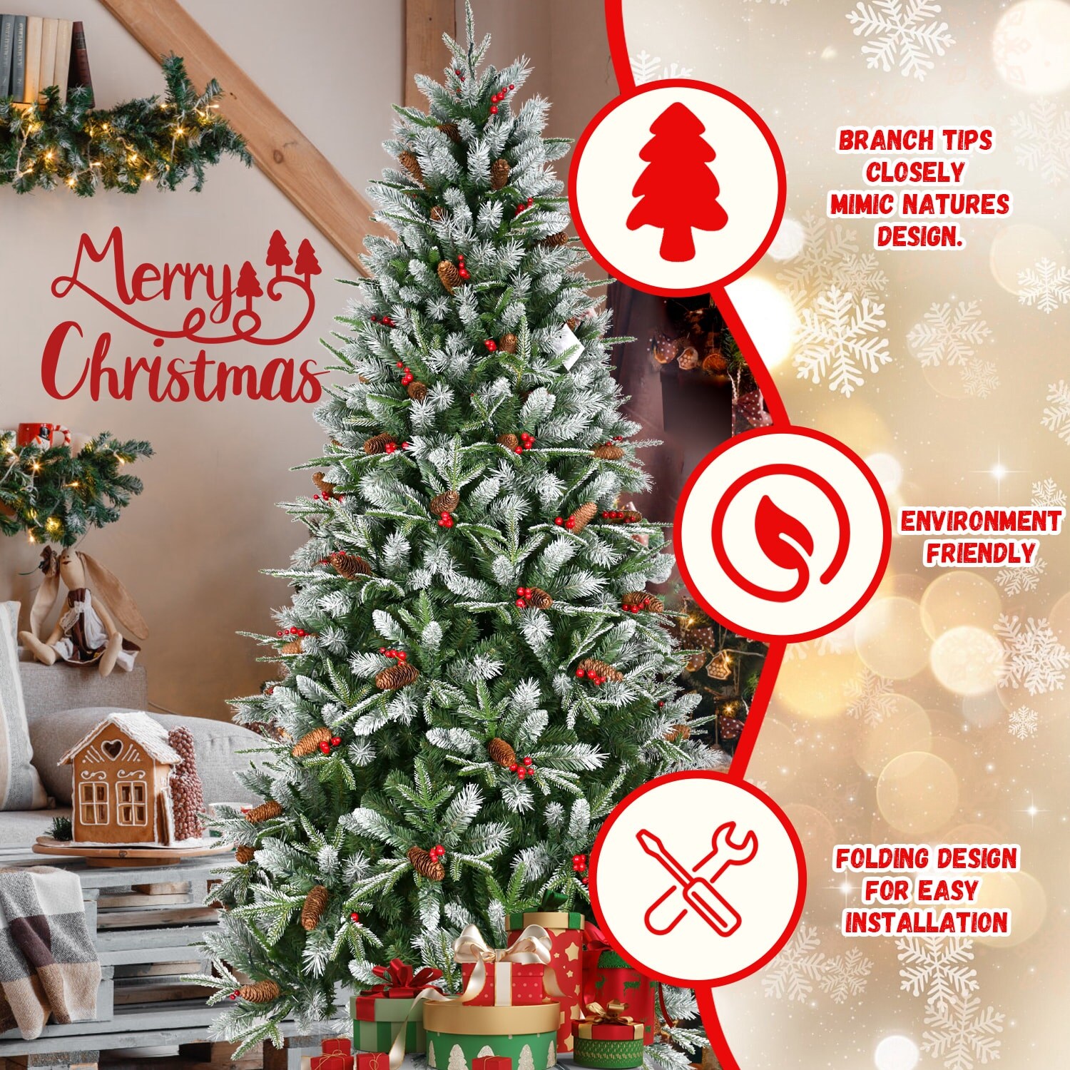 Wooakway FXLS0605-511A63 Artificial-Christmas-Trees - View #9