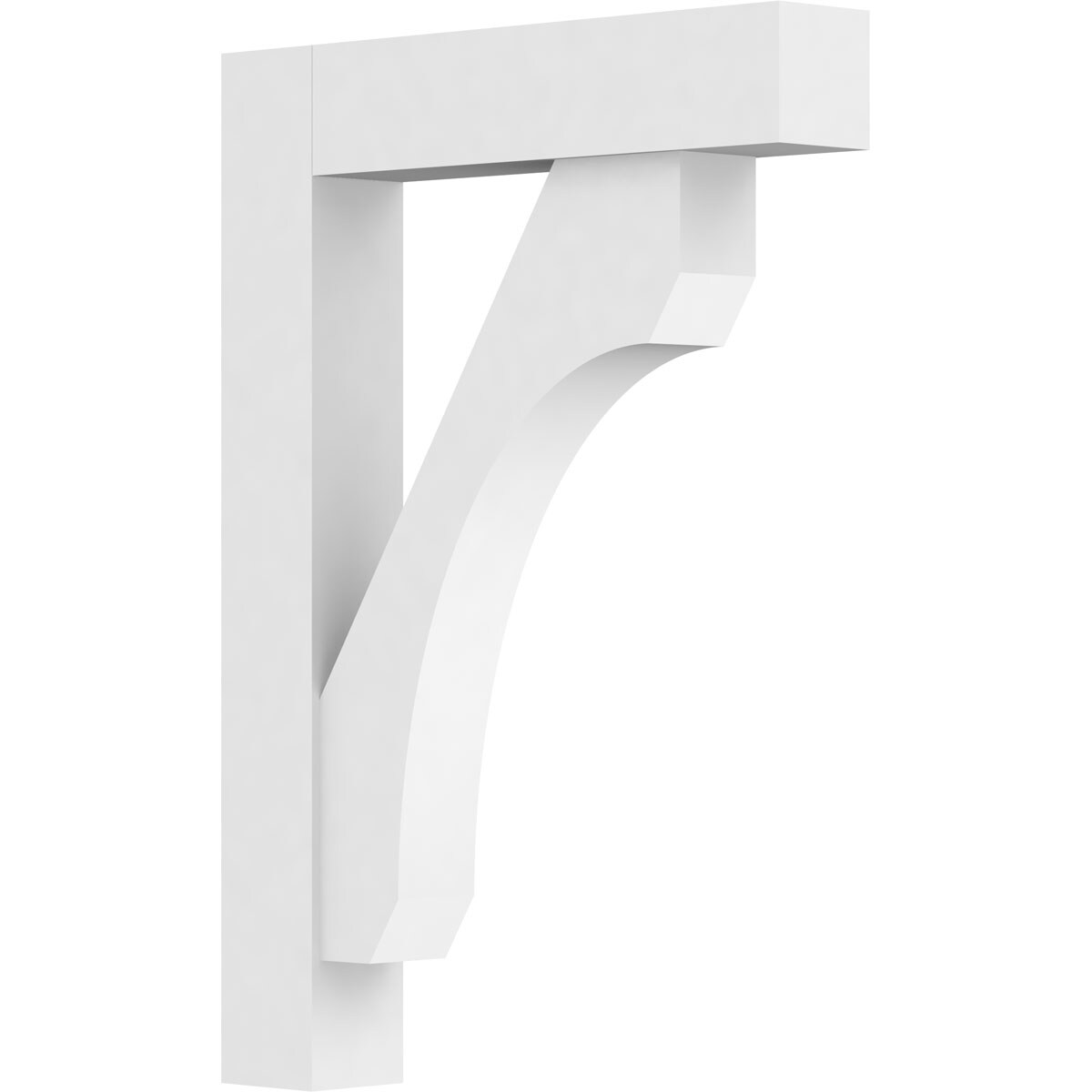 Ekena Millwork BKTP03X18X24LEC05 Standard Legacy 3-in x 18-in x 24-in White PVC Standard bracket