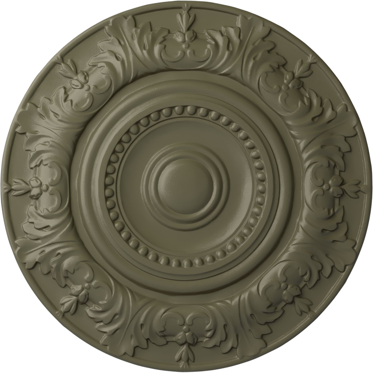 Ekena Millwork CM20BXSSF Biddix 20.875-in W x 20.875-in L Painted Spartan Stone Polyurethane Whole Ceiling Medallion