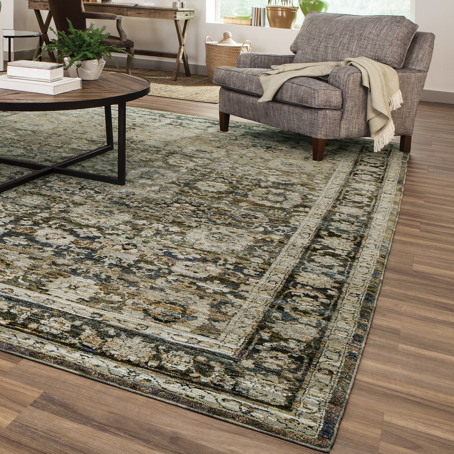 Archer Lane Andover 2 X 8 (ft) Green Indoor Geometric Global Runner Rug ...