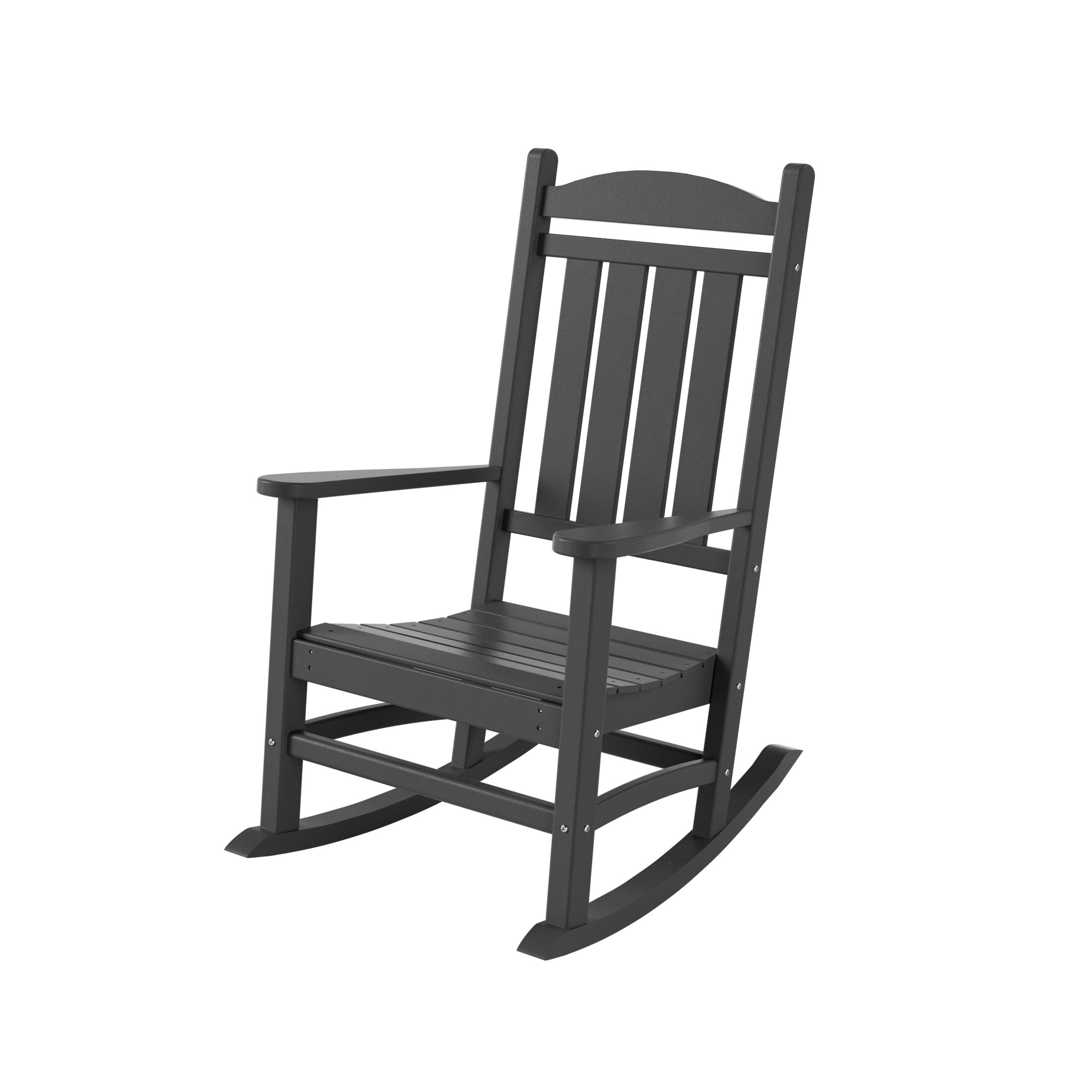 Laguna Classic Gray HDPE Eco-Friendly Outdoor Rocking Chair