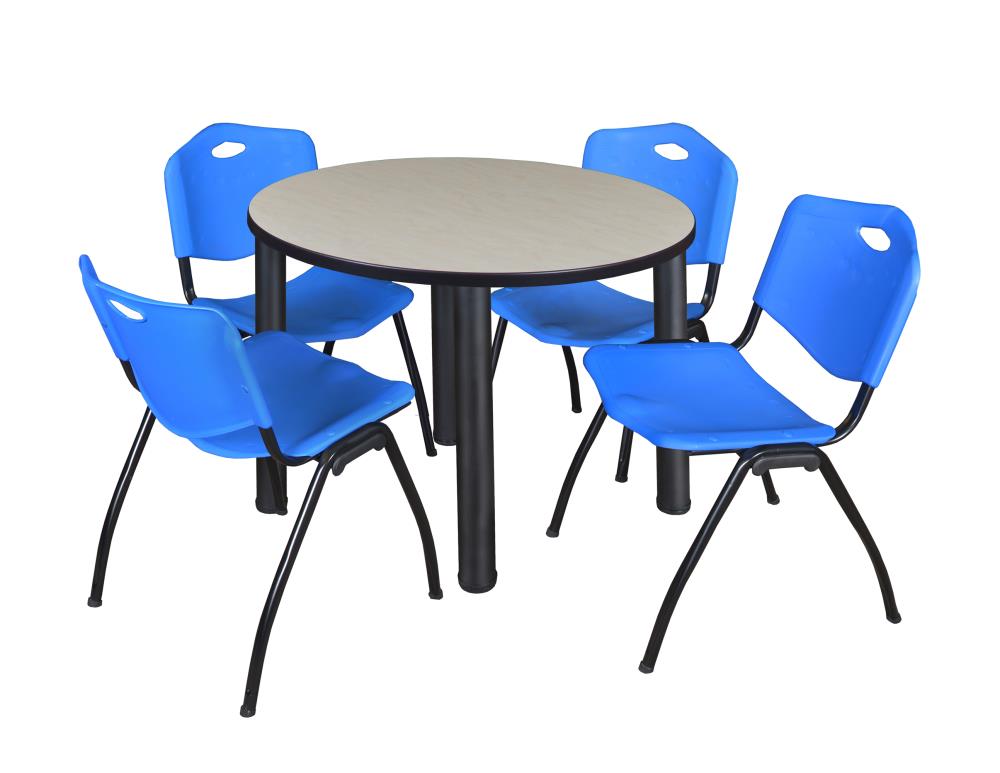 Regency TB42RNDPLBPBK47BE Breakroom Off-white 4-Person Training Table (42-in W x 29-in H)