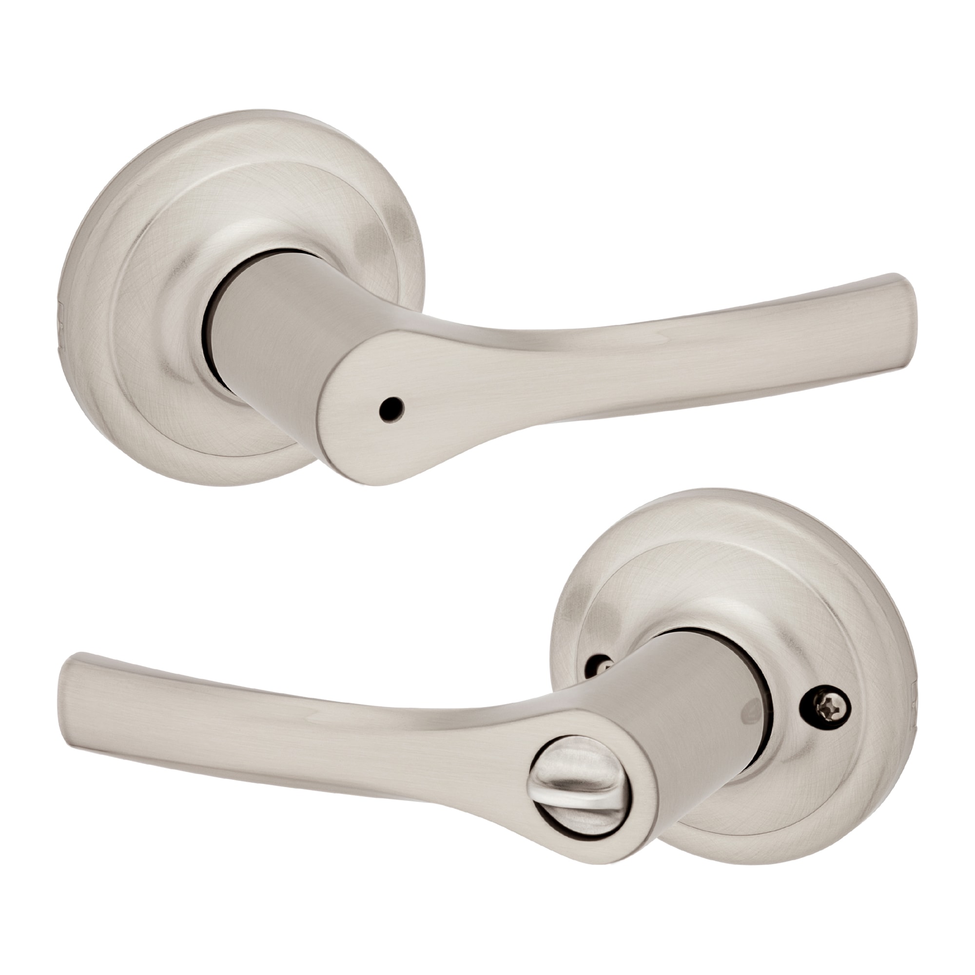 Kwikset Henley Satin Nickel Interior Bed/Bath Privacy Door Handle #93002-940