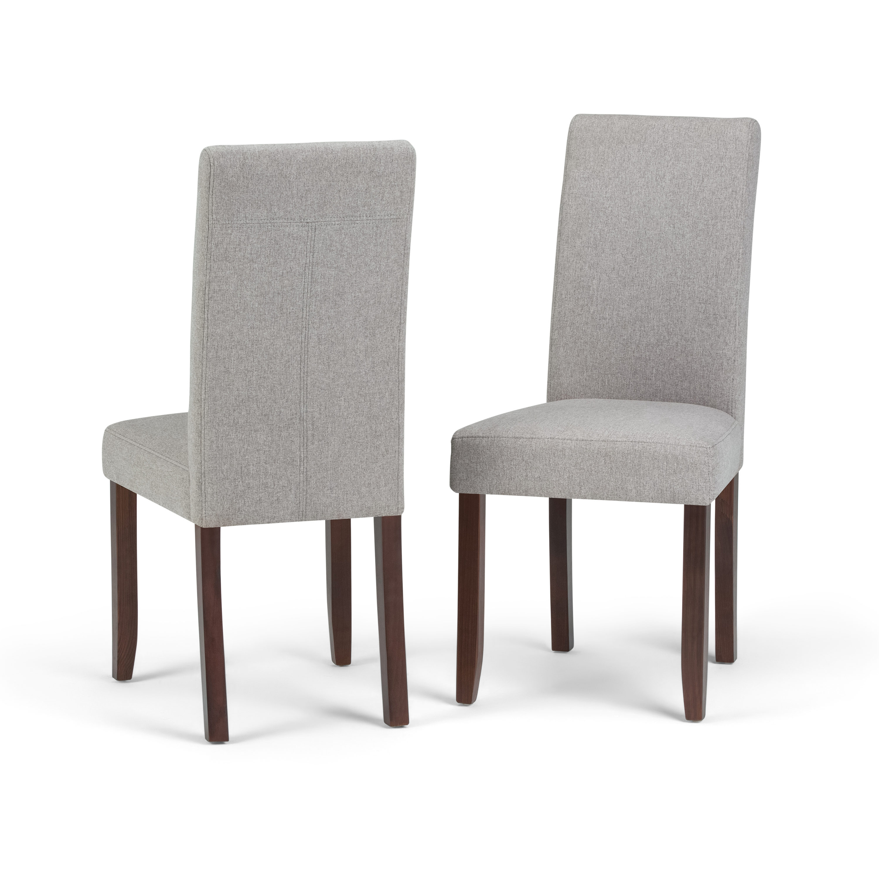 Simpli Home Set of 2 Acadian Contemporary Modern Linen Upholstered