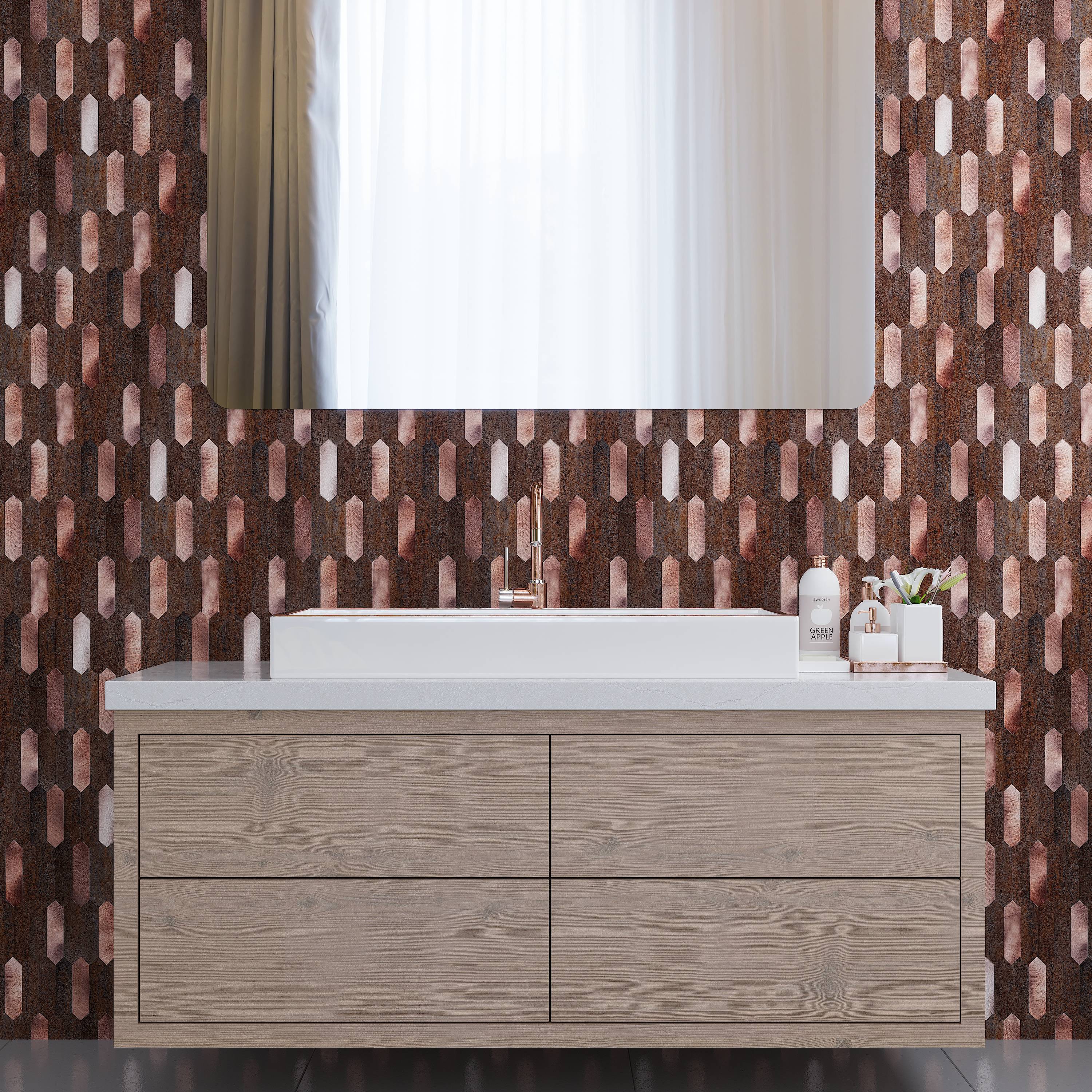 LELINTA 6 Pack Self-adhesive Mosaic Kitchen Backsplash Tile, Peel and Stick Back  Splash Tile for Kitchen and Bathroom 