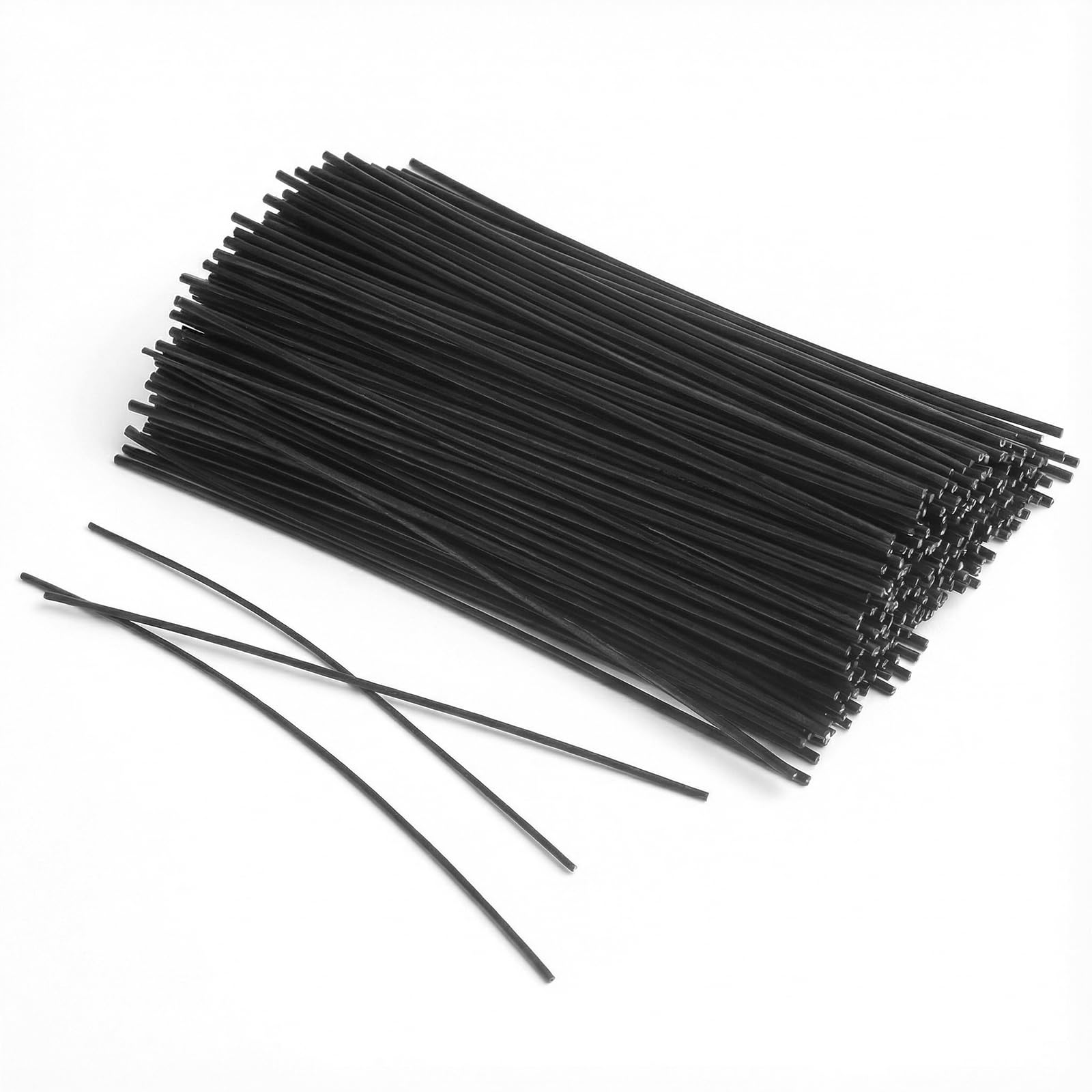 ITOPFOX  250 Piece Black Metallic Twist Ties 6 Inch Reusable Flexible Wire for Bags Cable Bread Plant Organize Household Office Garden