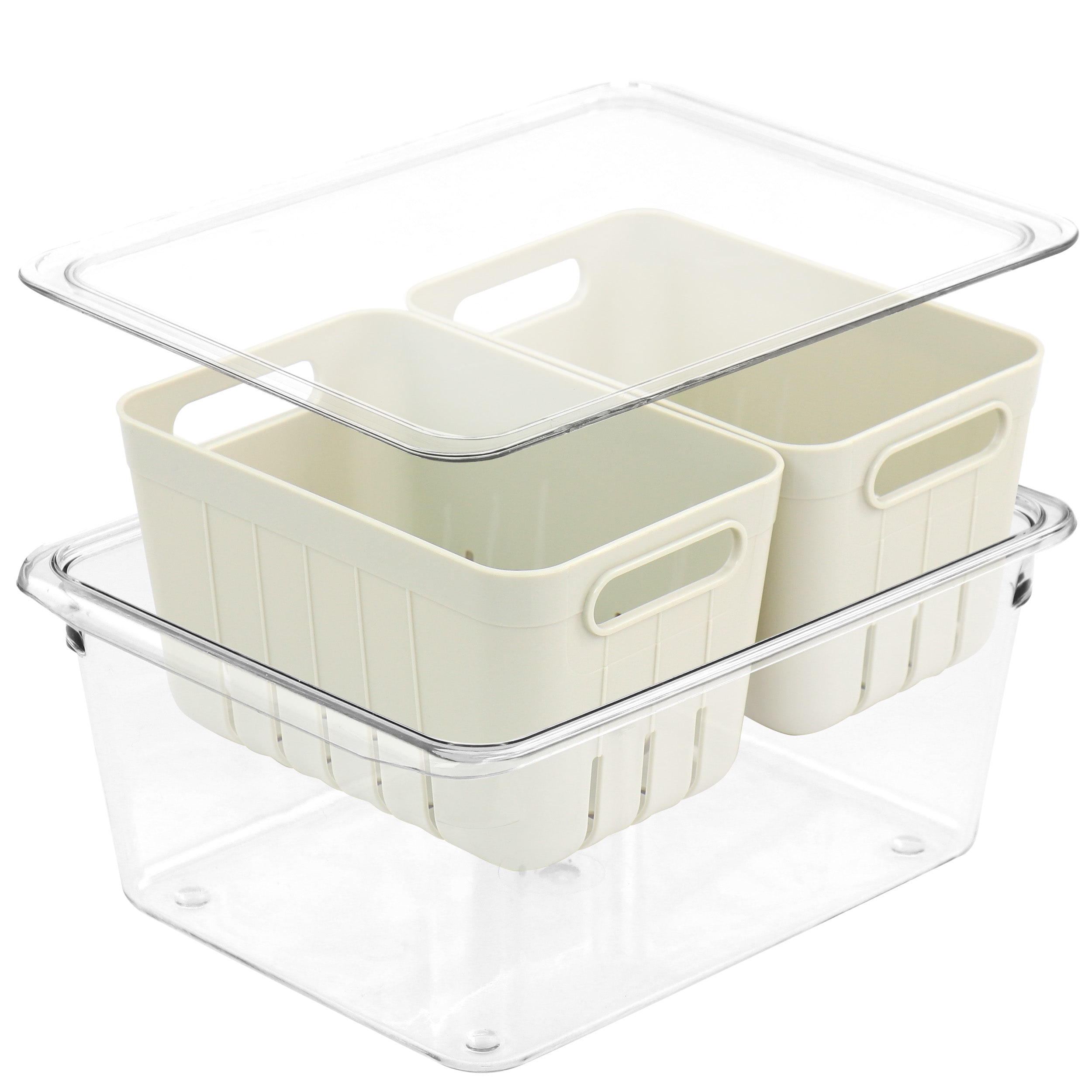 Martha Stewart 4-Pack Multisize Plastic BPA-Free Reusable Food Storage ...