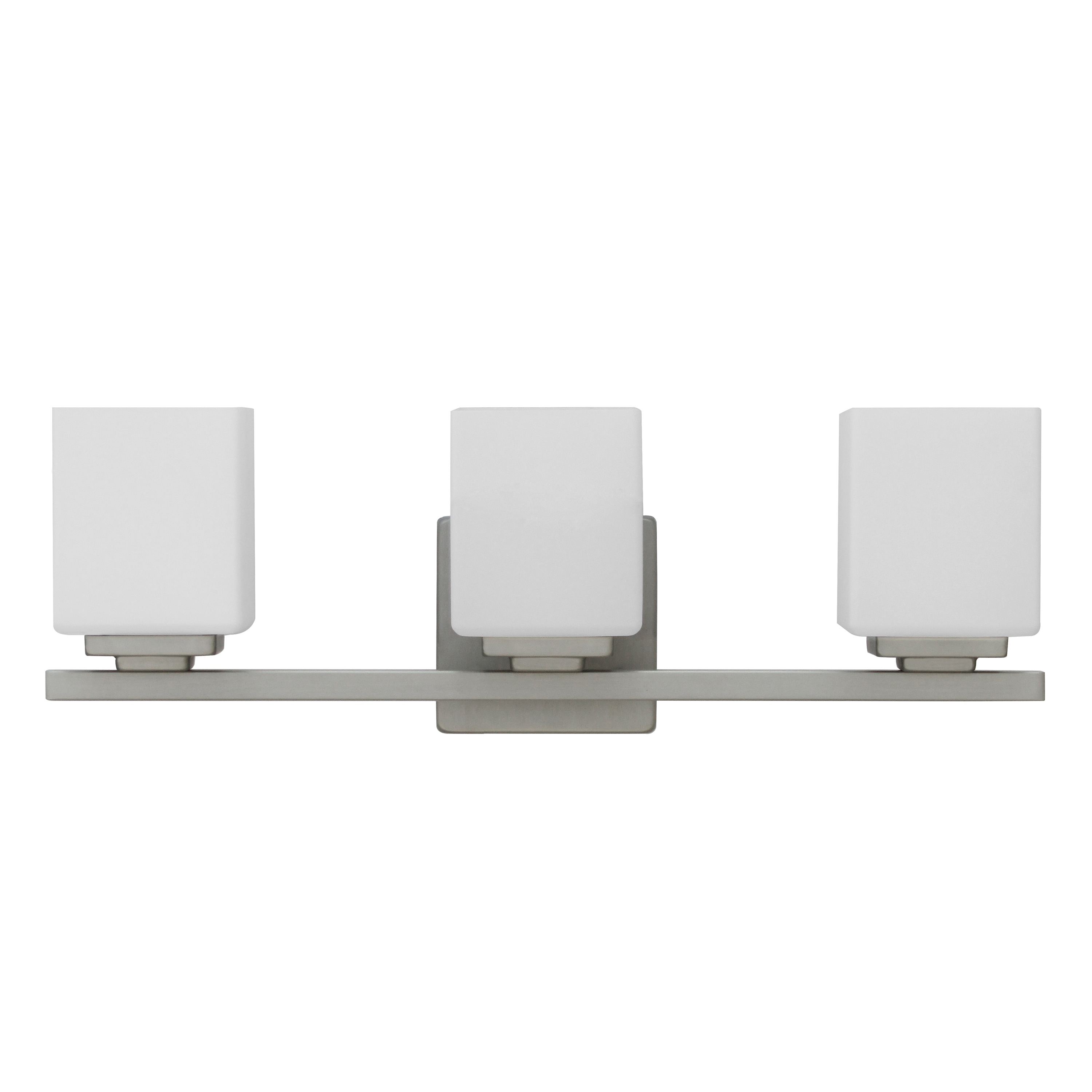 Yosemite Home Decor 130010329 20.90-in 3 -Light Satin Nickel Modern/contemporary Vanity light