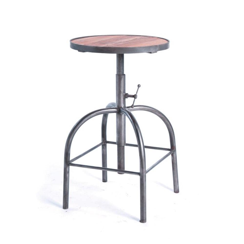 GO Home 12313 Rasmussen Gray Brown Adjustable height Metal Backless Bar Stool