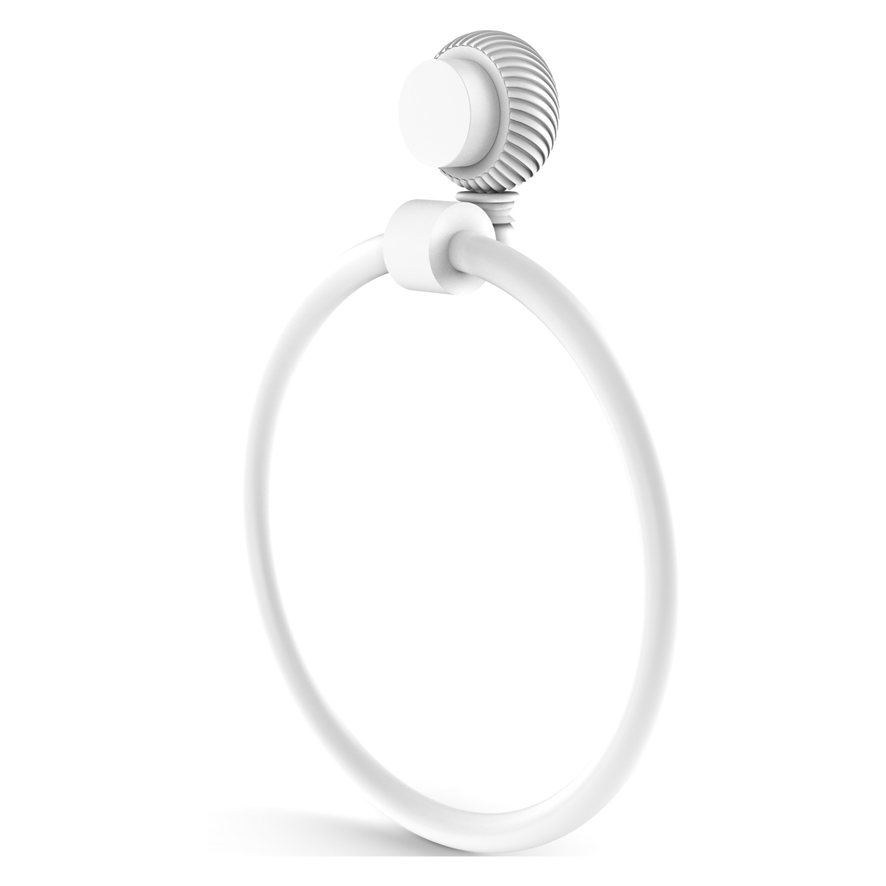 Allied Brass 416T-WHM Venus Matte White Wall mount Single Towel Ring