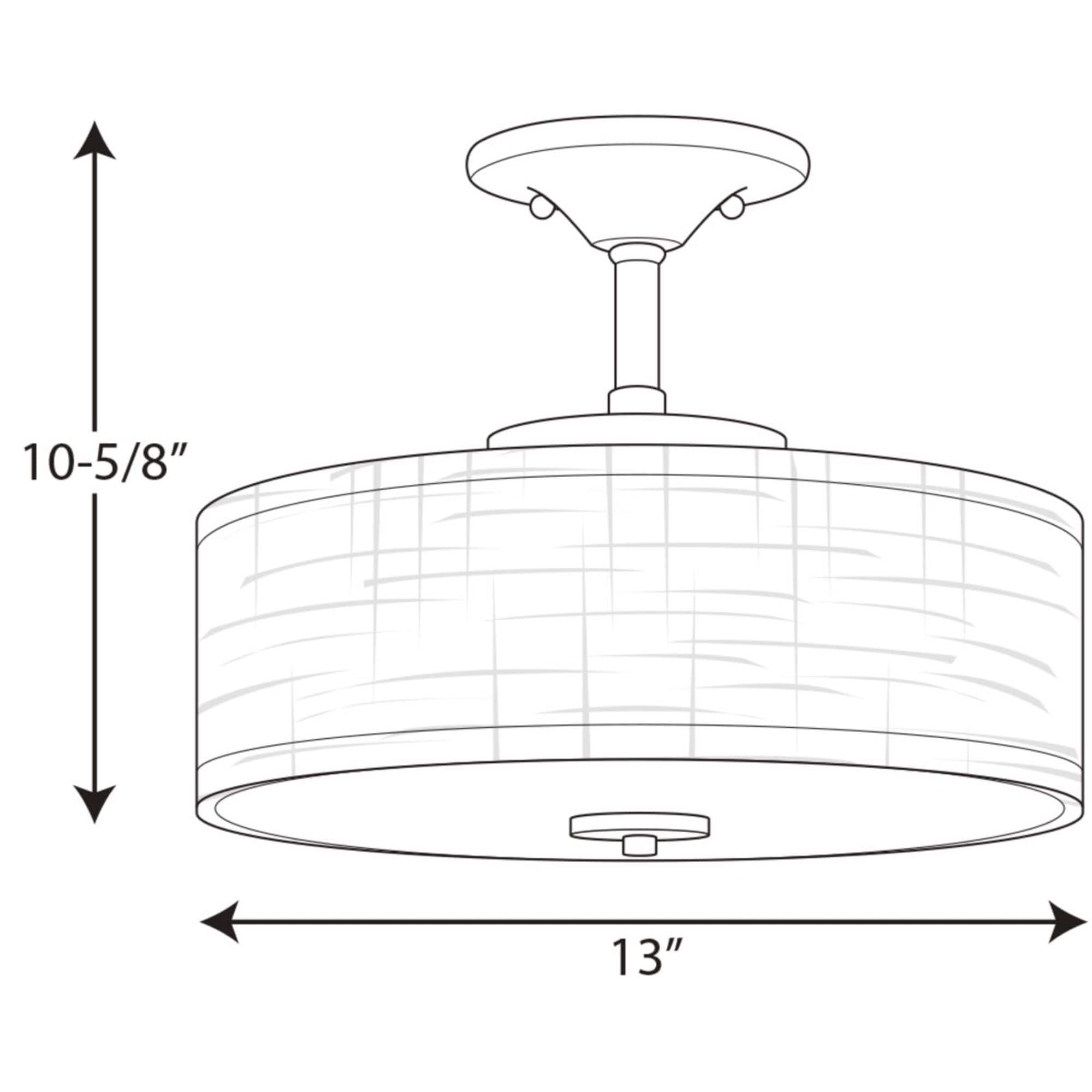 Progress Lighting Inspire LED 1-Light 13-in Graphite LED Semi