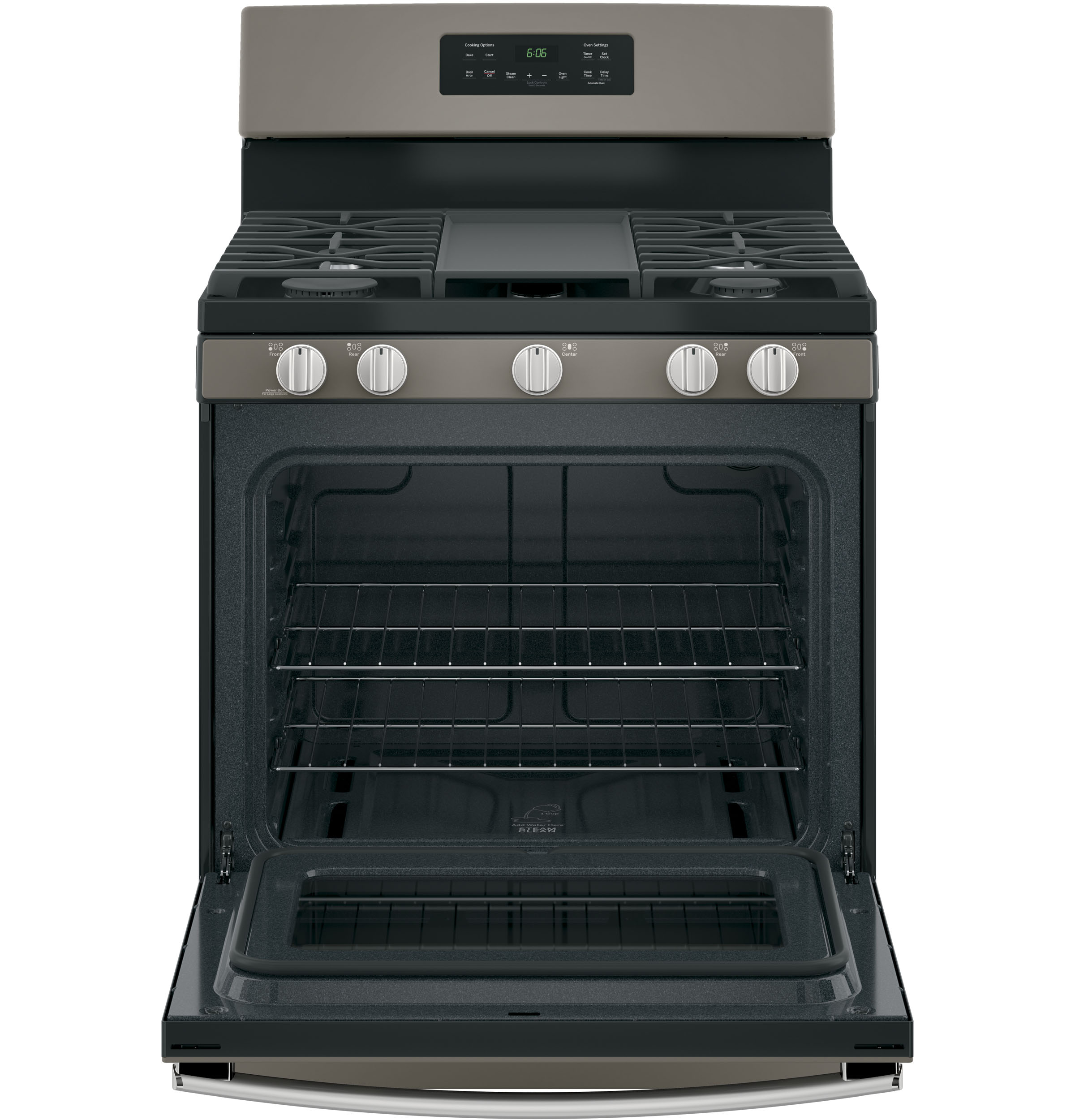 GE 30-in 5 Burners 5-cu ft Freestanding Natural Gas Range (Slate)