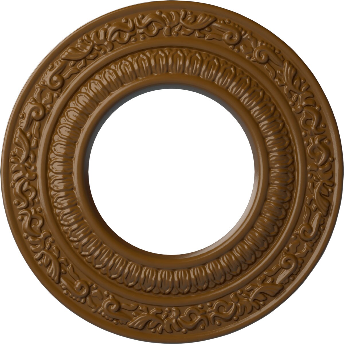 Ekena Millwork CM08ADSTF Andrea 8.125-in W x 8.125-in L Painted Smokey Topaz Polyurethane Whole Ceiling Medallion
