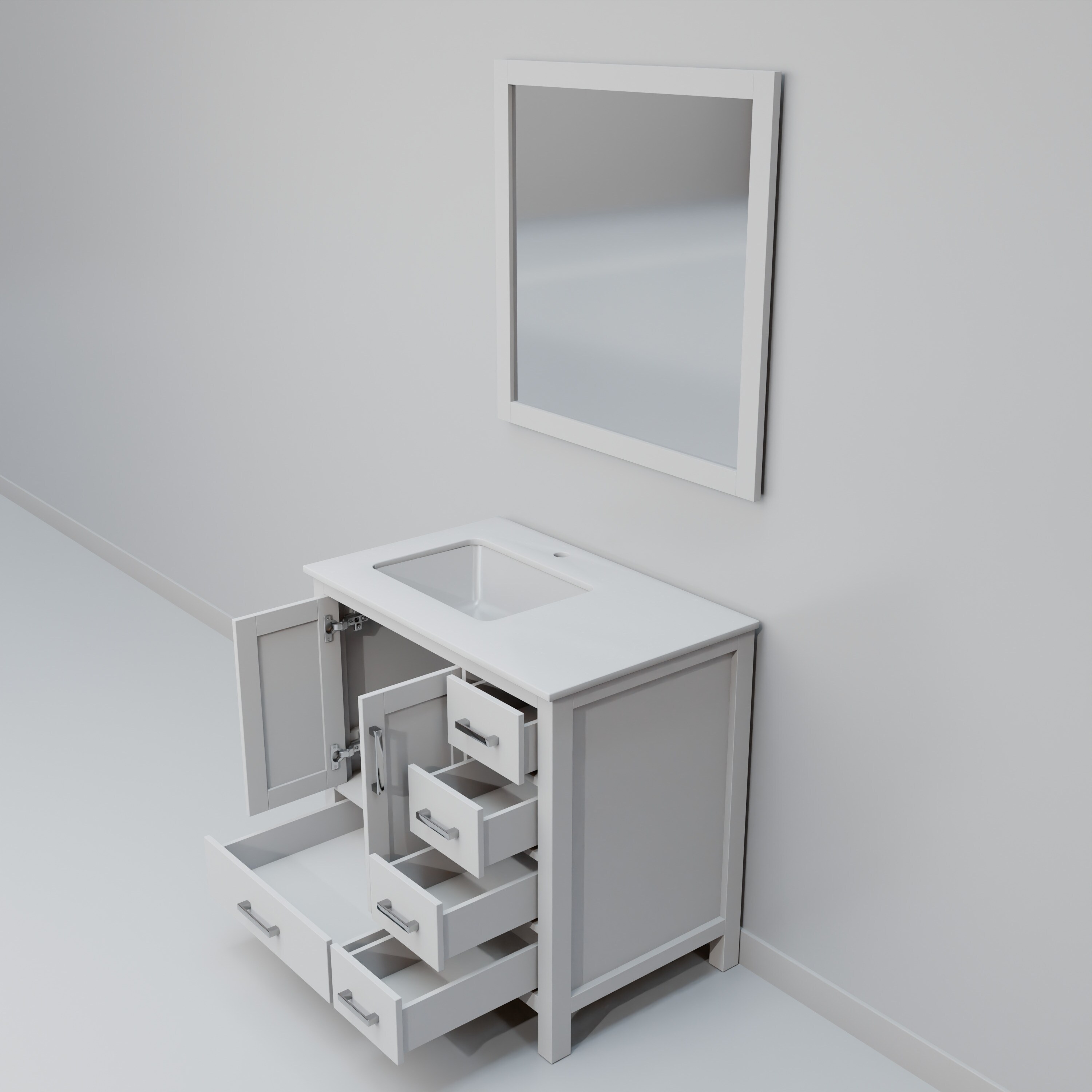 Lexora LJ342236SAWQM34L Bath-Vanity-Combo - View #6