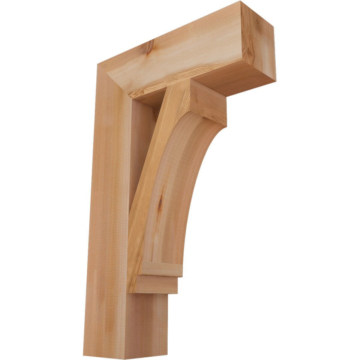 Ekena Millwork BKT06X20X32IMP05SWR Imperial Block Smooth 5-1/2-in x 20-in x 32-in Western red cedar Brown Wood Standard bracket