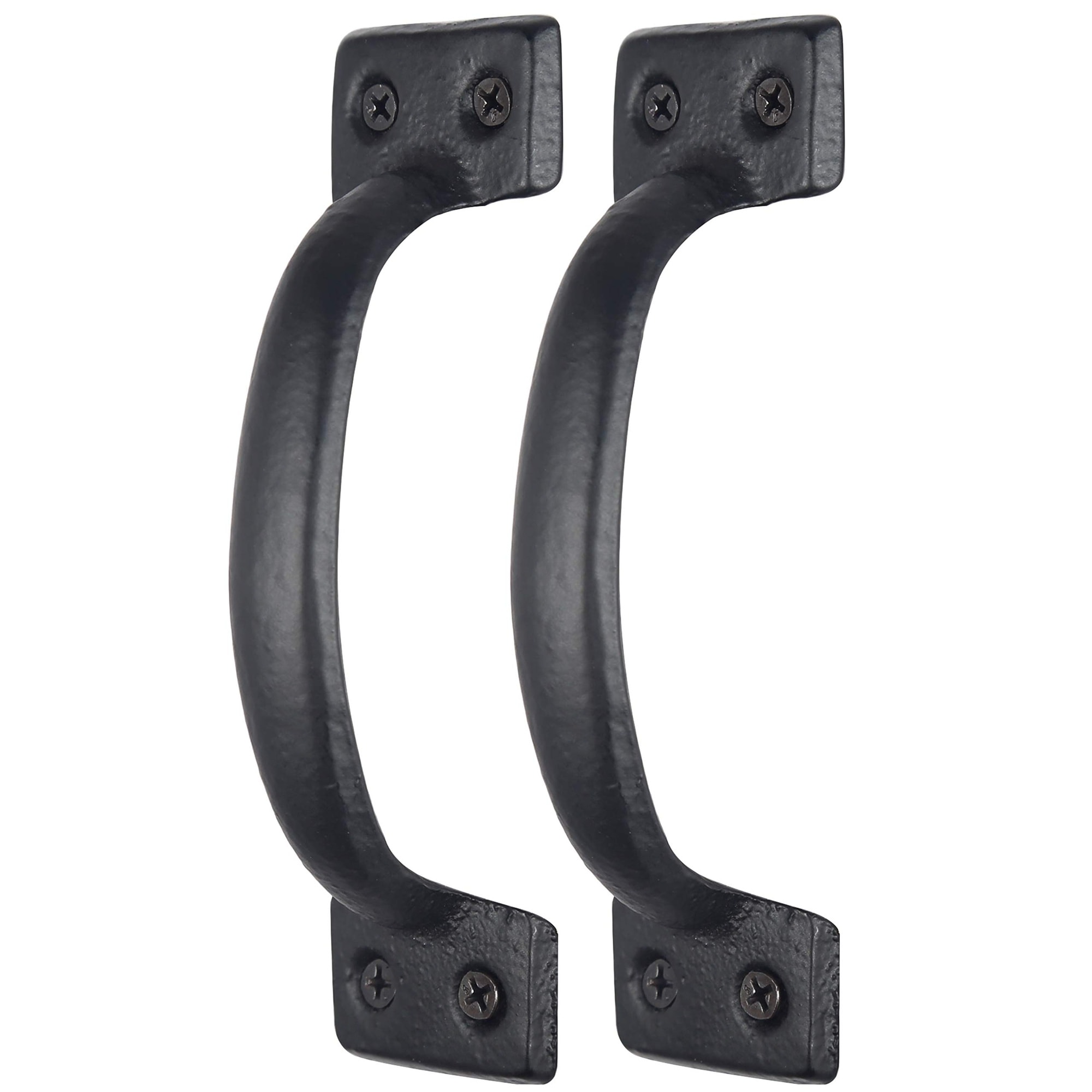 LILILIAN FMY  Cast Iron Sliding Barn Door Handle Rustic Gate Pull Handle for Outdoor Garage Interior Black 2 Packs durable home and garden
