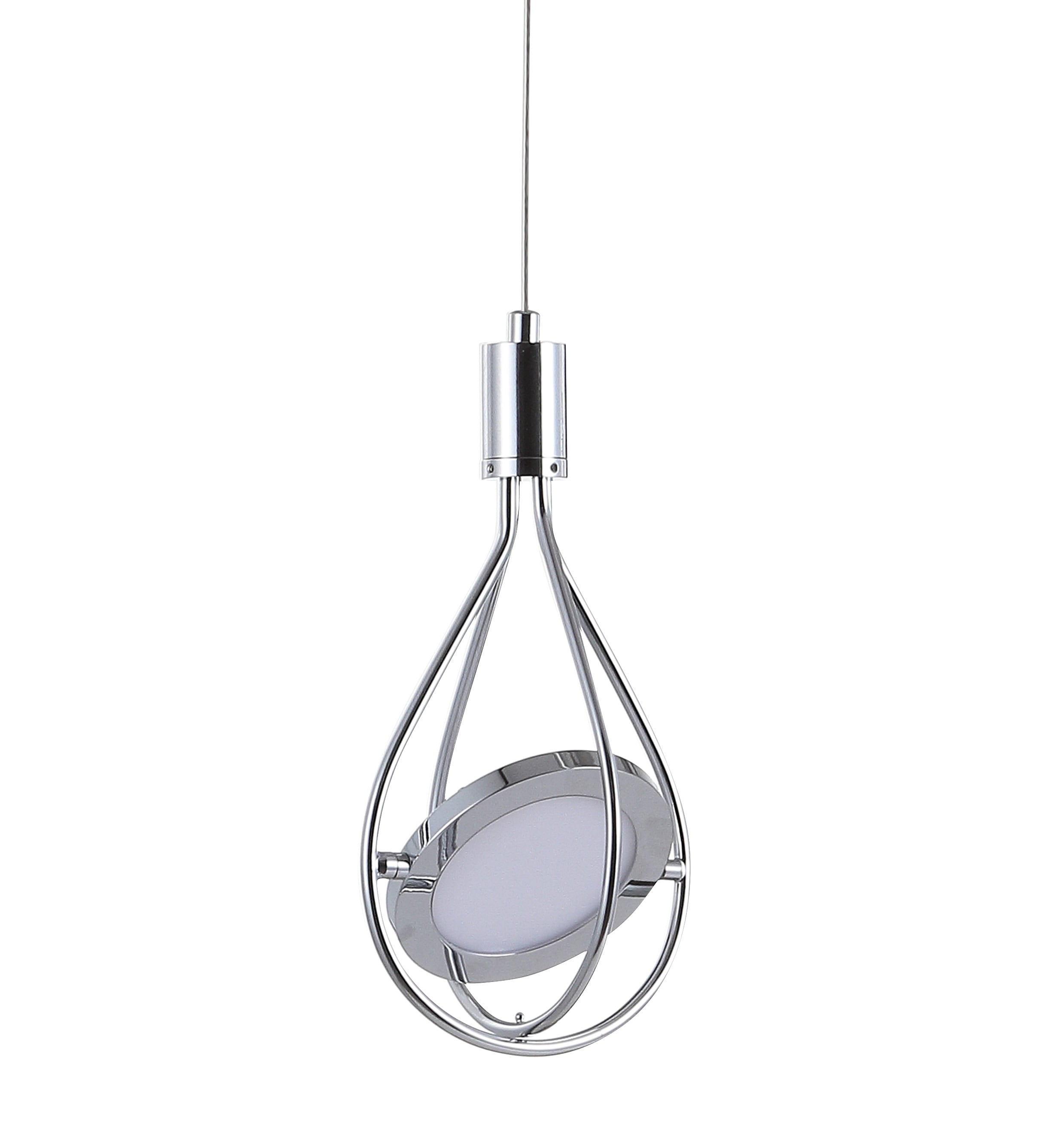 Orion 5.5" Polished Chrome Adjustable Modern LED Pendant