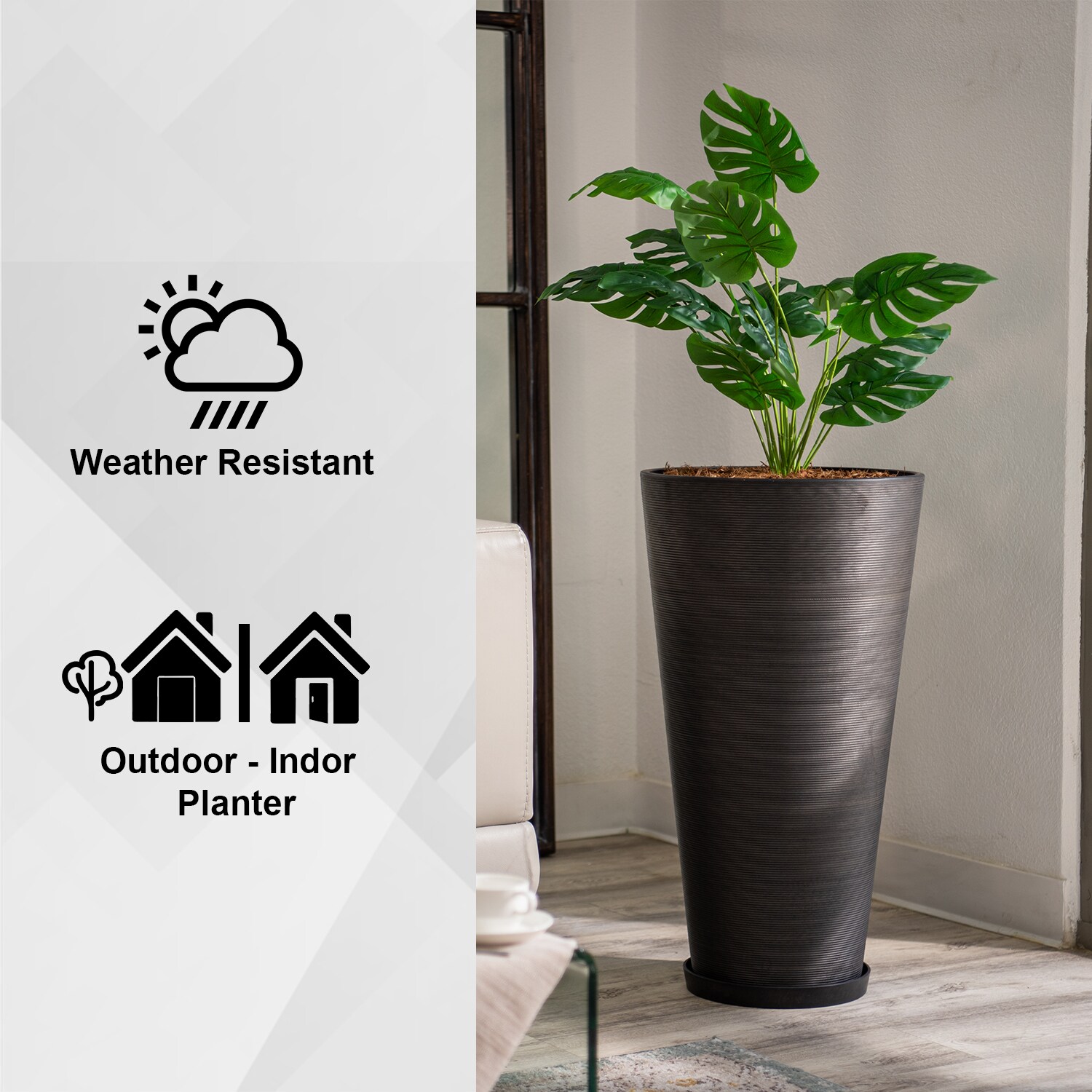 XBrand LW6524BK2 Planter-Window-Box - View #9