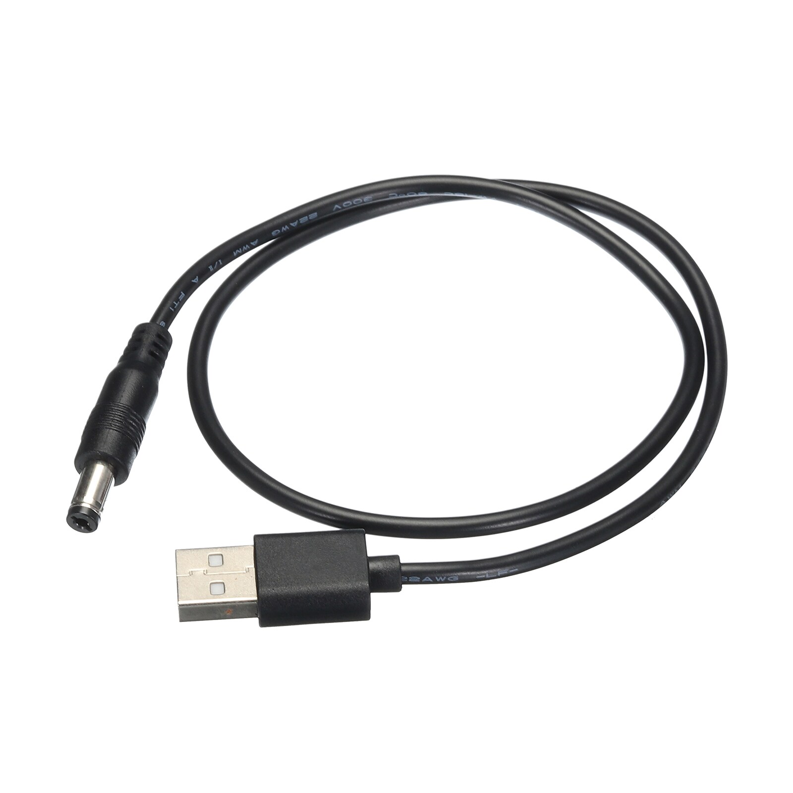 Unique Bargains USB to DC Power Cable 0.5 M USB to DC 5.5mm x 2.1mm 5v Power Cord Black for Mini Fan Camera Mobile Phone Tablet Devices 1pc #S26081102UX3606