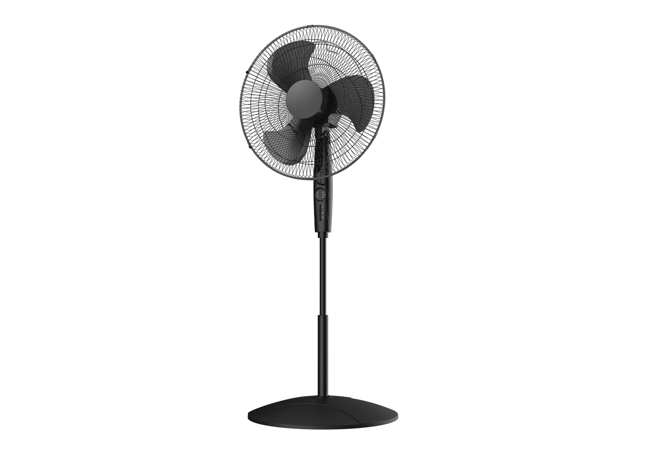 Utilitech 18-in 3-Speed Indoor Black Oscillating Pedestal Fan with