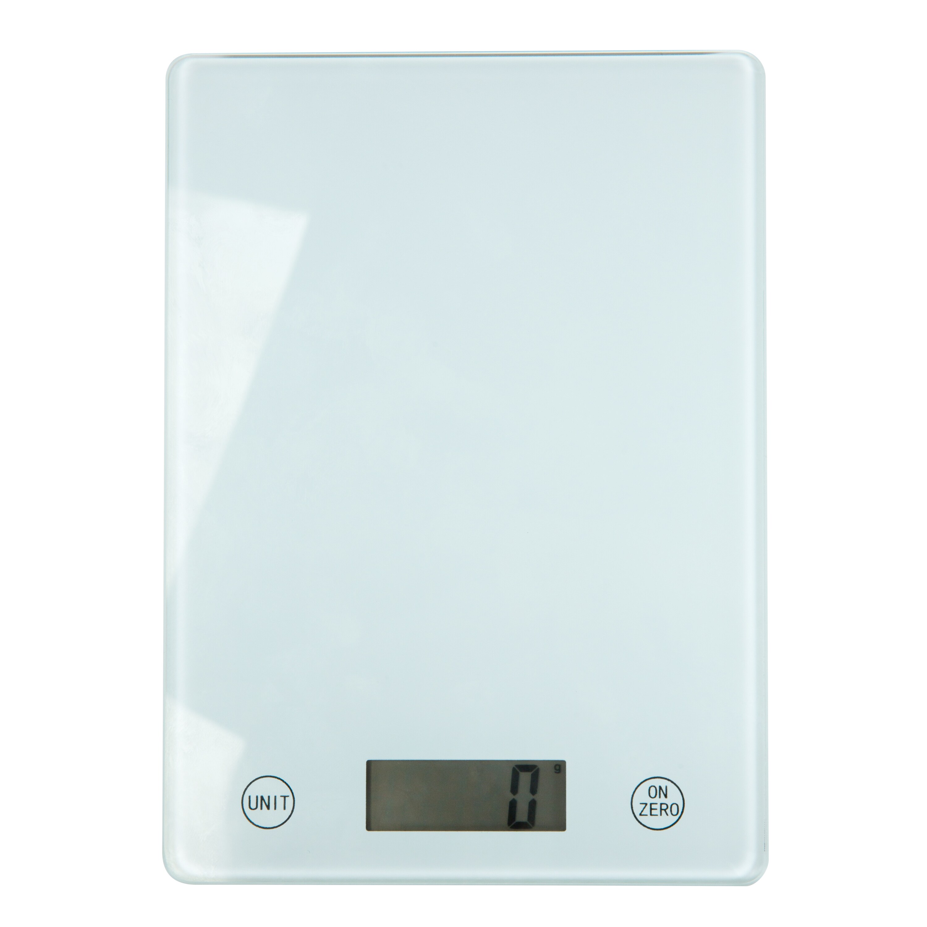 AccuChef Digital Kitchen Scale with Tempered Glass Platform, White