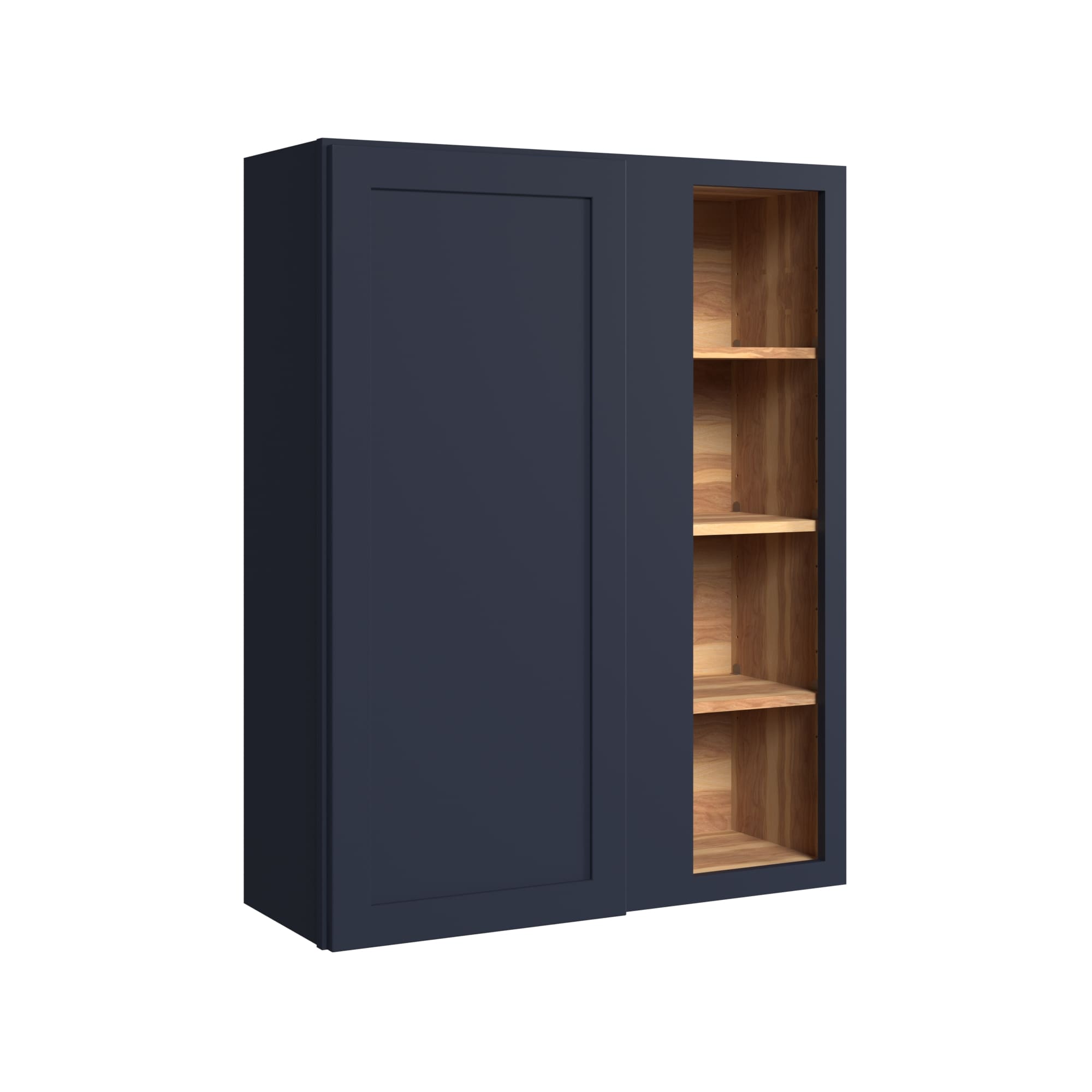 KraftMaid Momentum WBC3642RG77 Deveron 36-in W x 42-in H x 12-in D Midnight Blind Corner wall Fully assembled Plywood Cabinet (Recessed Panel Shaker)