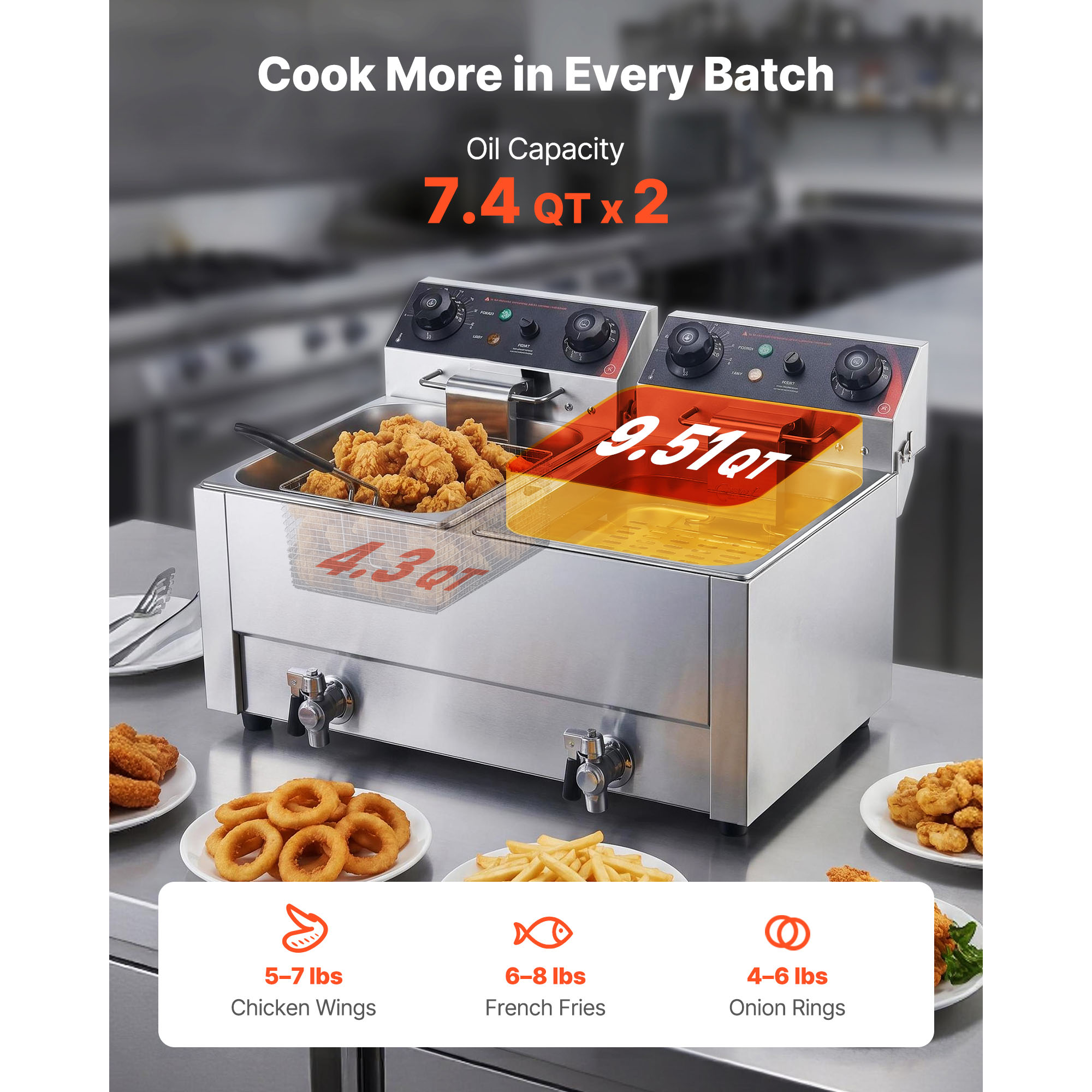 VEVOR SCSGDZGSJK0018590V1 Commercial-Deep-Fryers - View #3