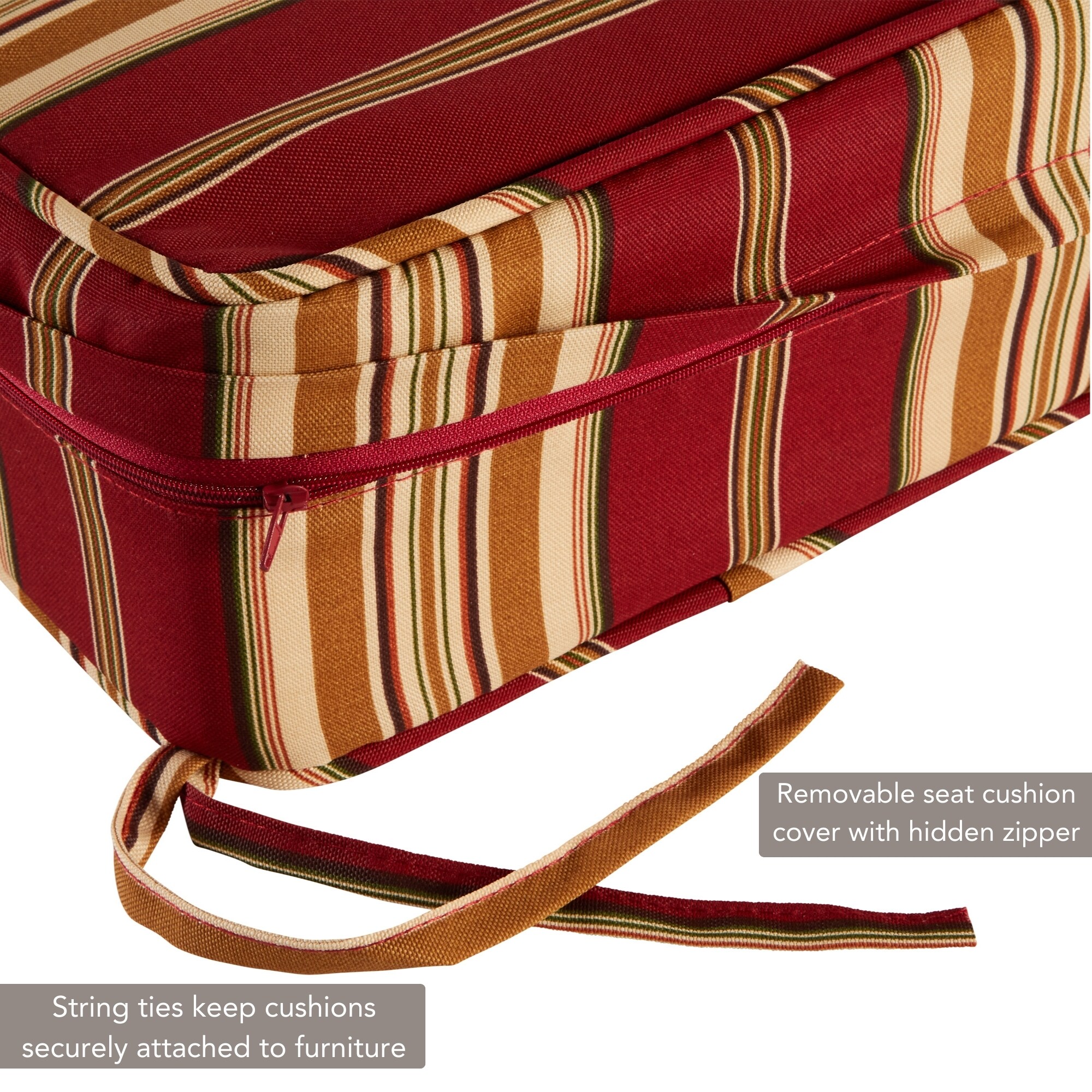 Greendale Home Fashions OC7820-ROMASTRIPE Patio-Furniture-Cushions - View #4