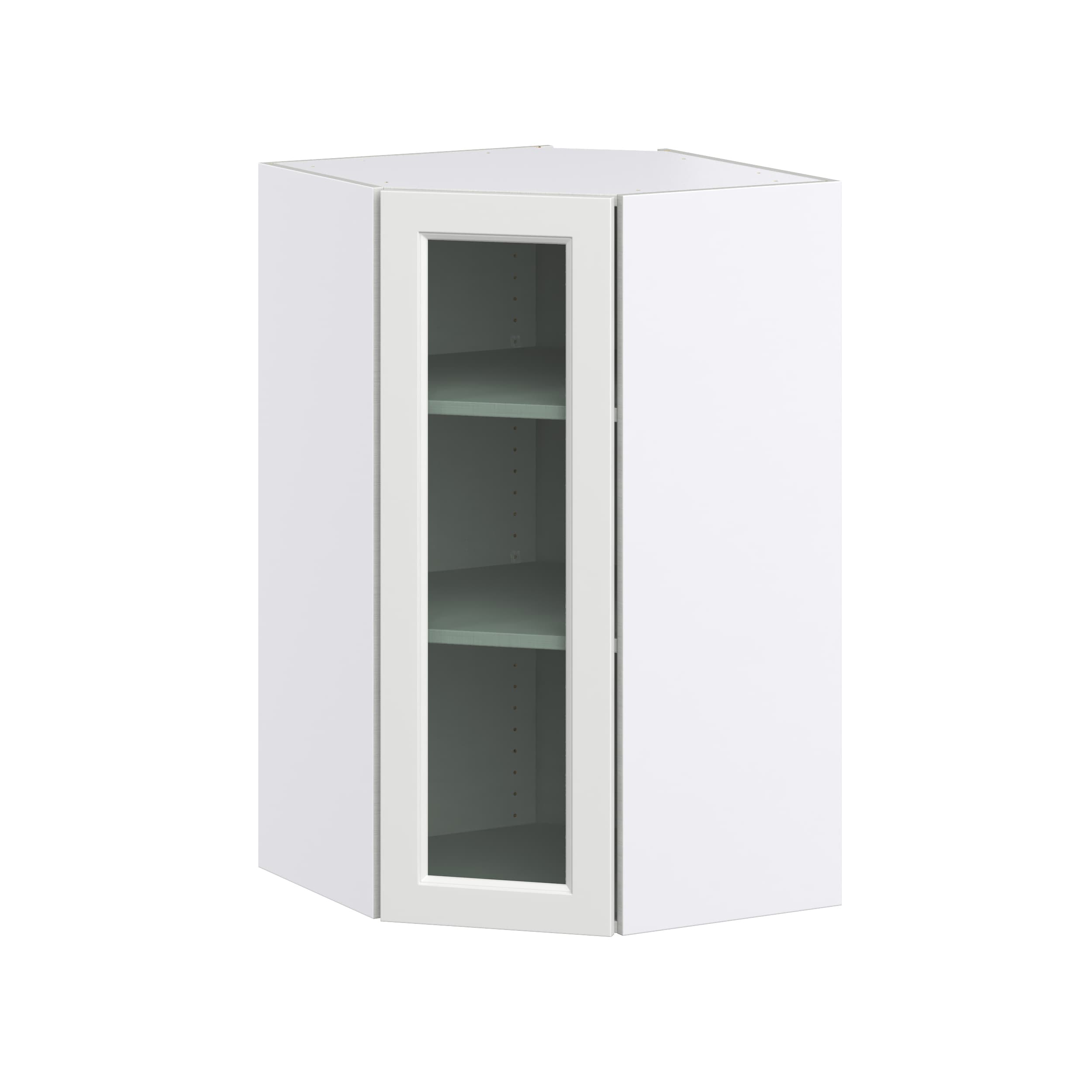 Hugo&Borg DSWAG2440(L/R)-RI Riviera 24-in W x 40-in H x 14-in D Bright White Wall Fully assembled Cabinet (Recessed Panel Glass)
