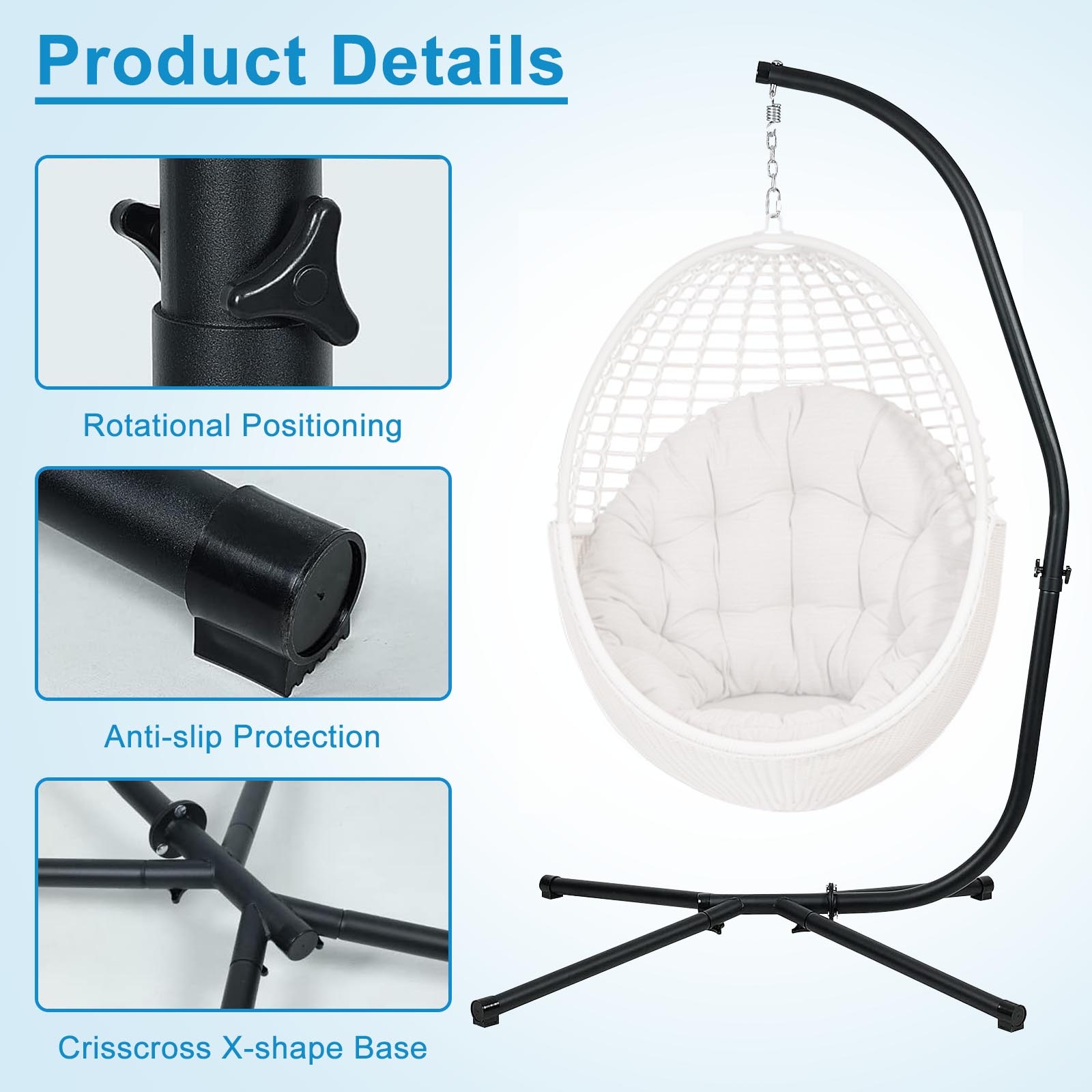Aoodor A098-PBKBK Hammock-Stands - View #3