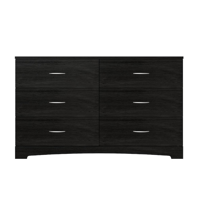 Midnight Onyx 6 Drawer Standard Dresser, Oxford Richmond 7 Drawer Dresser In Brushed Grey