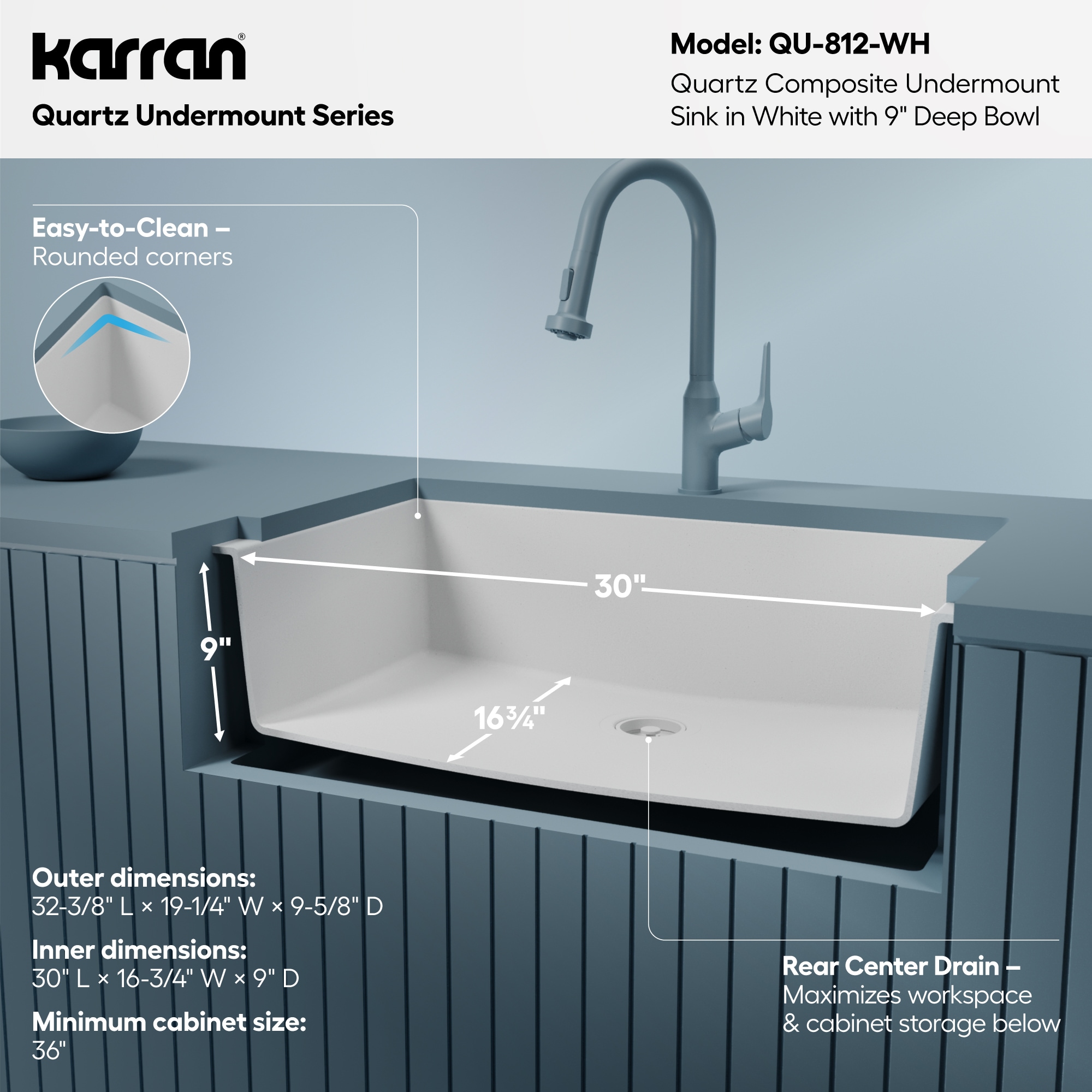 Karran QU-812-WH Kitchen-Sinks - View #7