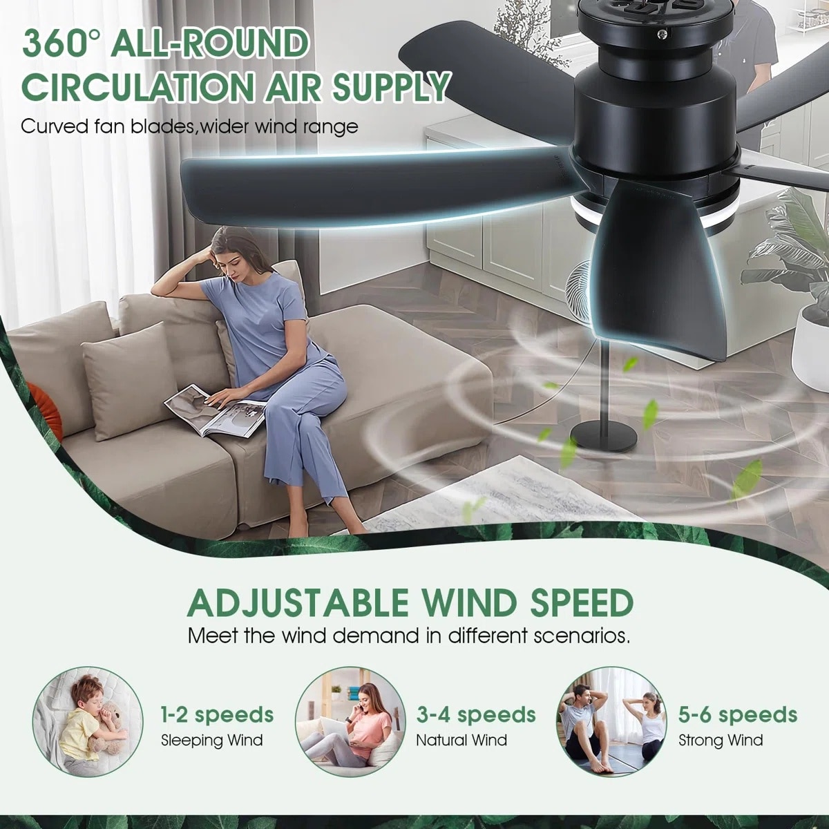 Kviflon LS8233-41BK Ceiling-Fans - View #2