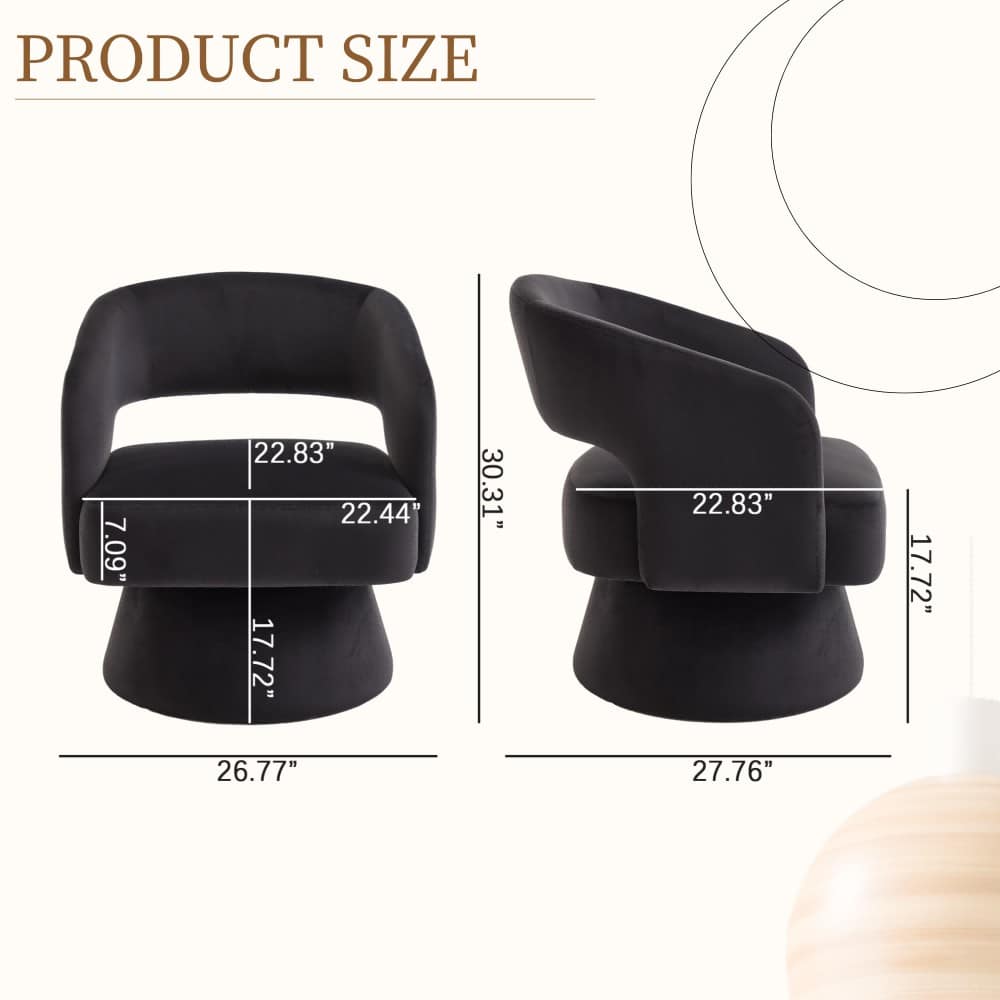 Coolbibila BRIAN-CHAIR-BLACK chairs - View #3