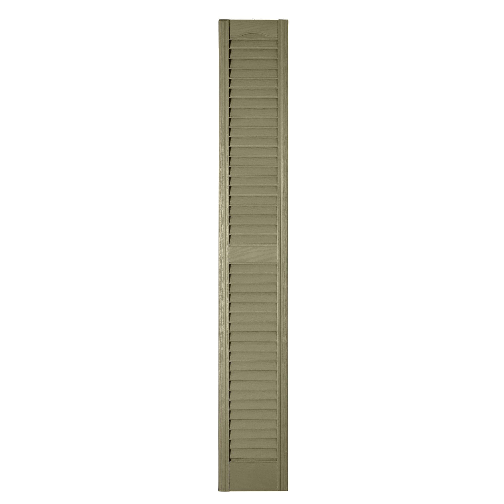 RELIABILT LVRCT0772020 7-in W x 72-in H Sage Louvered Polypropylene Exterior Shutters ( 2 -Pack )