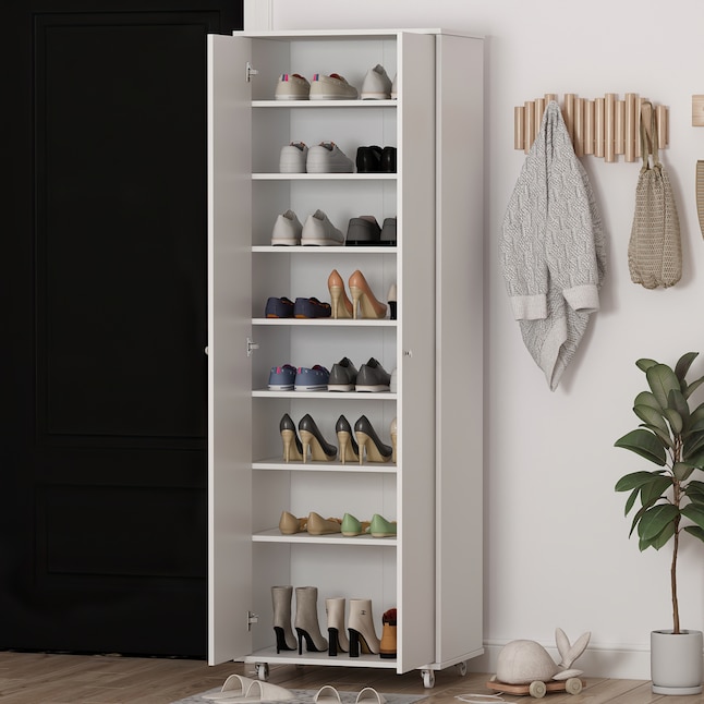 FUFU&GAGA 2-Door Shoes Cabinet in White