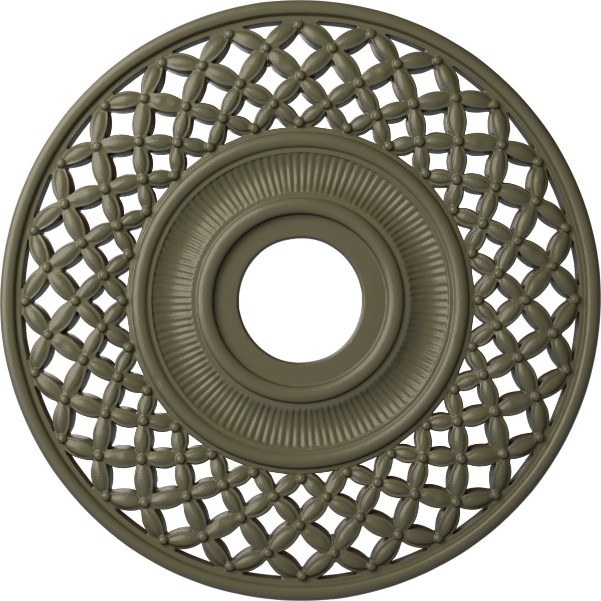 Ekena Millwork CM22RBSSF Robin 22.25-in W x 22.25-in L Painted Spartan Stone Polyurethane Whole Ceiling Medallion