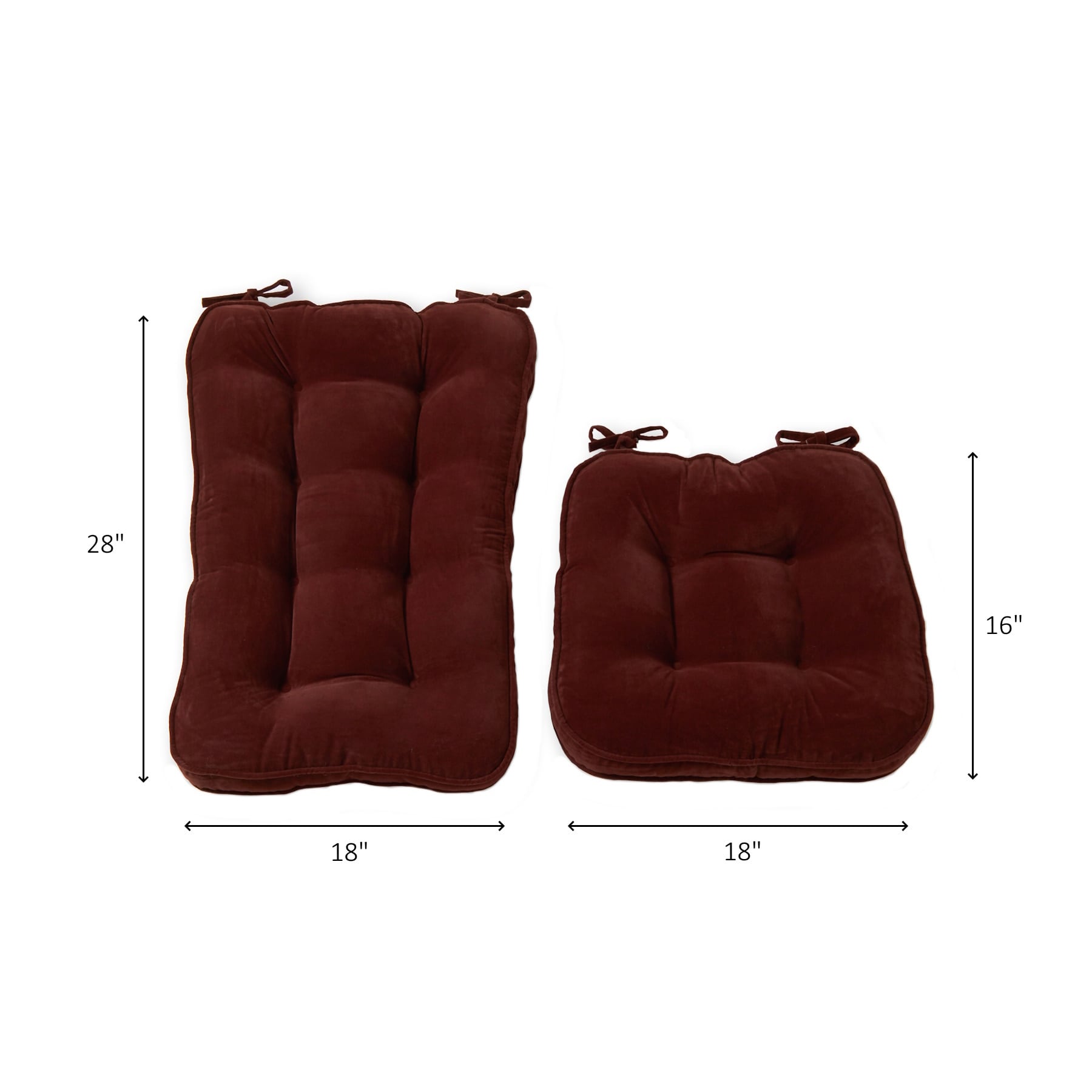 Greendale Home Fashions JR5161-BURGUNDY Indoor-Chair-Cushions - View #5