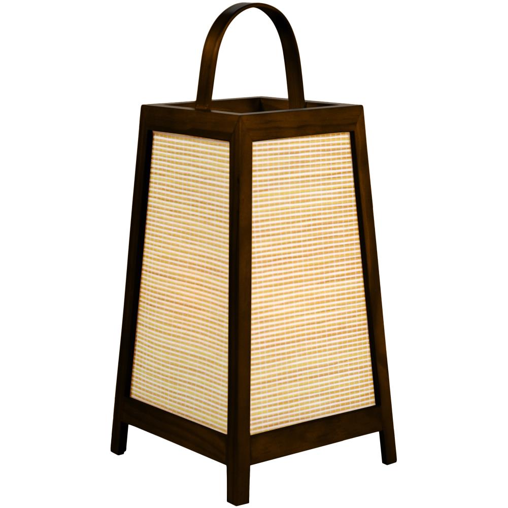 Red Lantern AKIDA-J161-WAL Oriental Furniture 17-in Walnut Table Lamp with Paper Shade