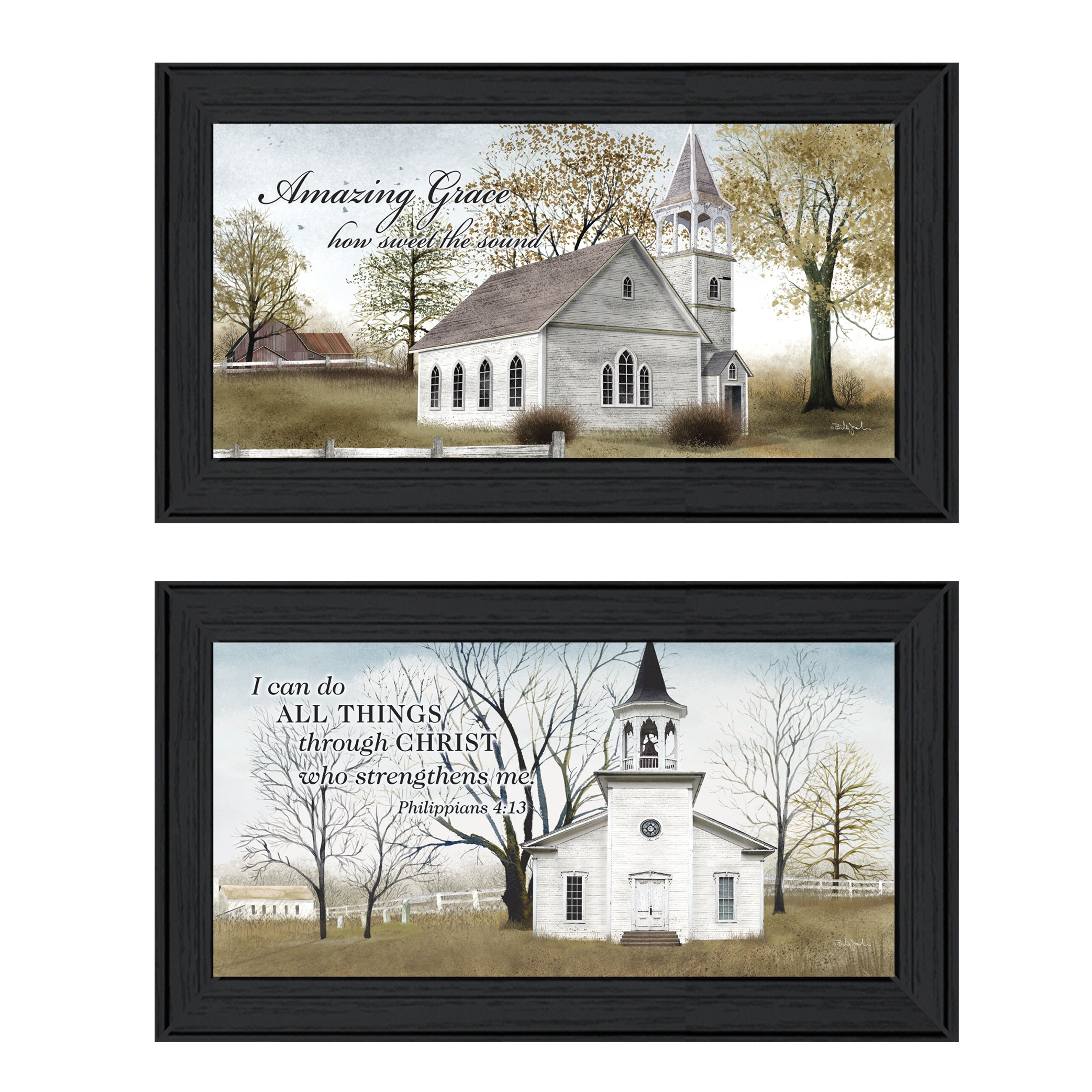 Trendy Decor 4U Amazing Grace Billy Jacobs Black Wood Framed 12-in H x ...