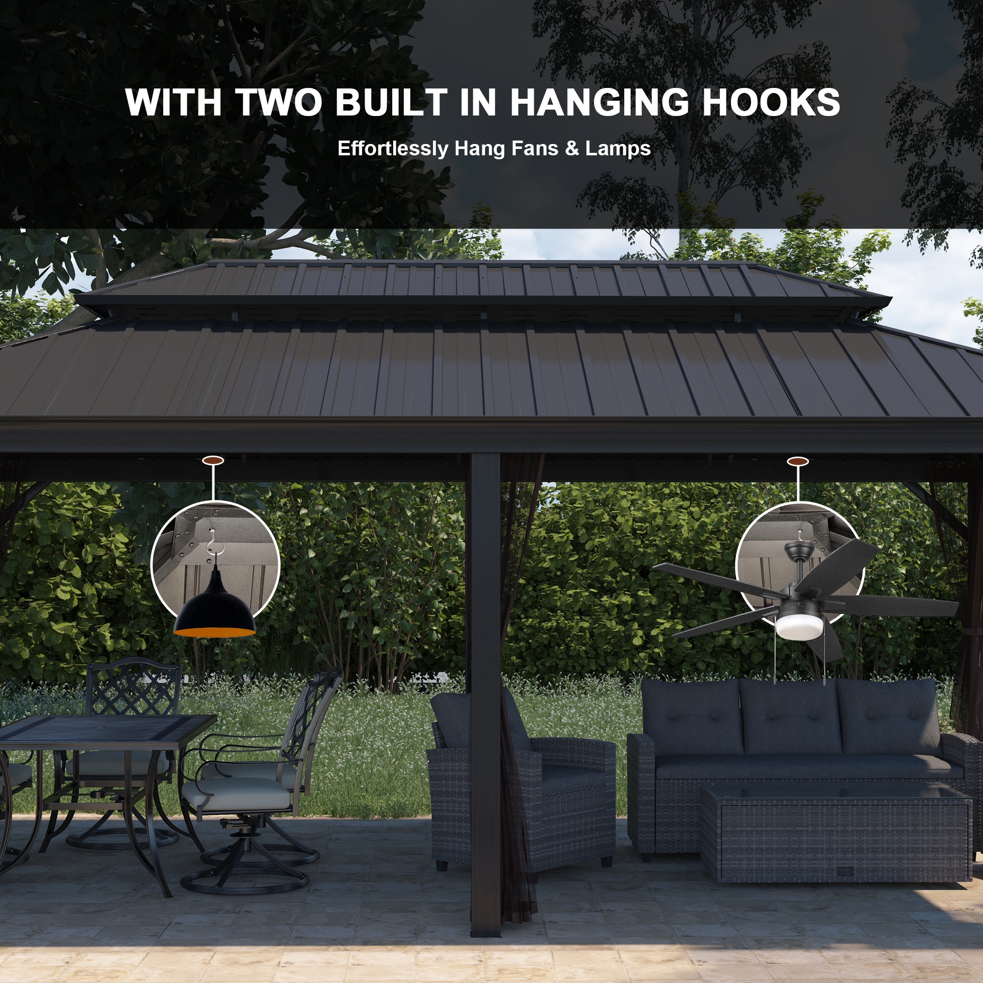 Mondawe MOA016-6 Wood-Resin-Gazebos - View #9