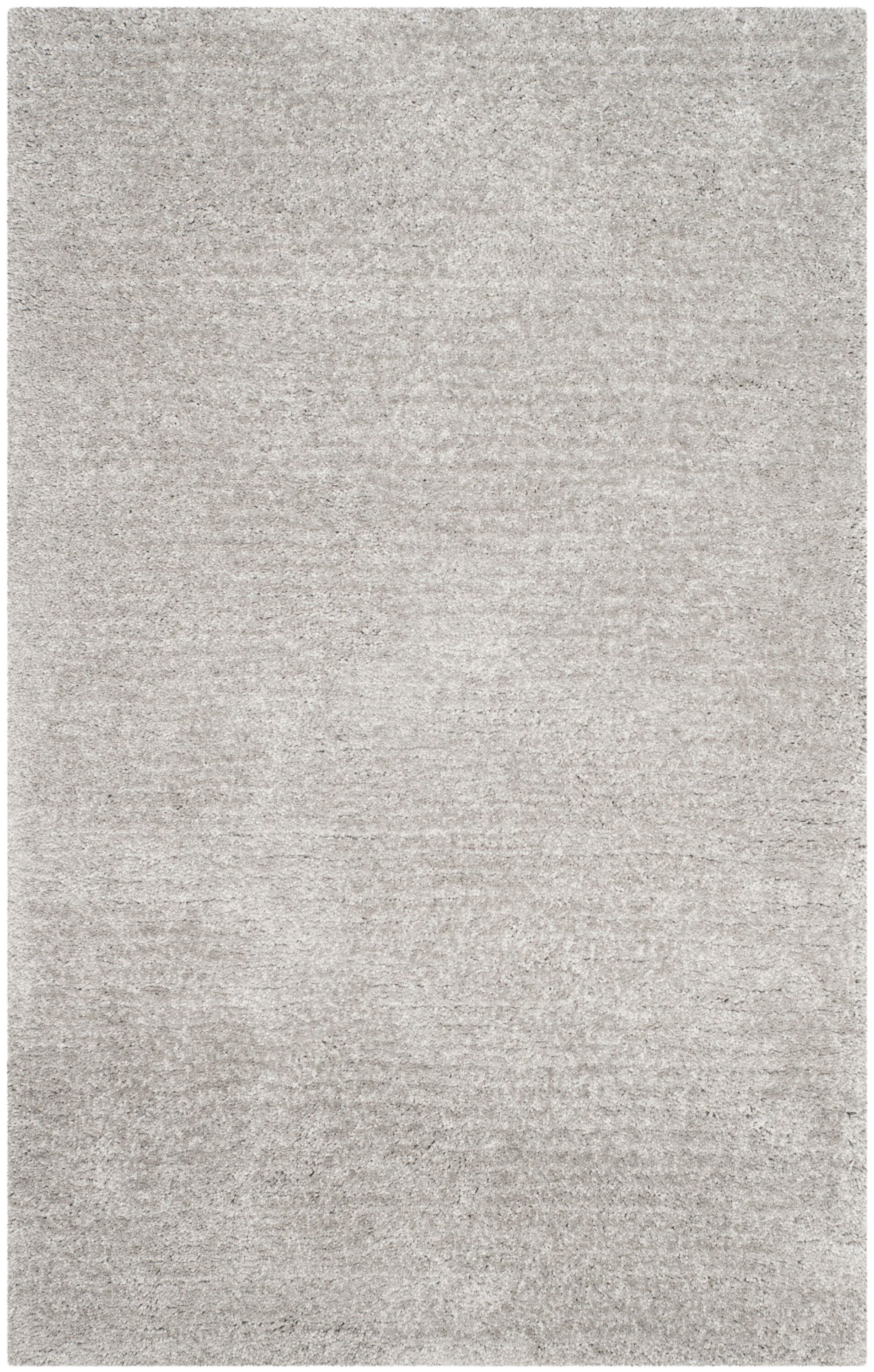 Safavieh SGU211D-4 Ultimate Shag 4 x 6 (ft) Tufted Polyester Silver/Silver Rectangular Indoor Solid Area rug