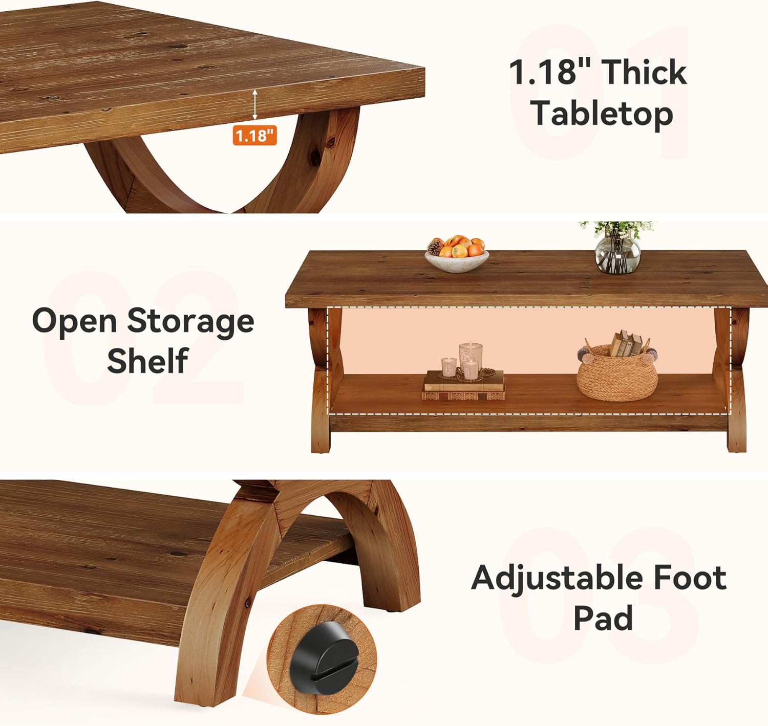 LITTLE TREE LWLT-GL0034-CLL Coffee-Tables - View #7