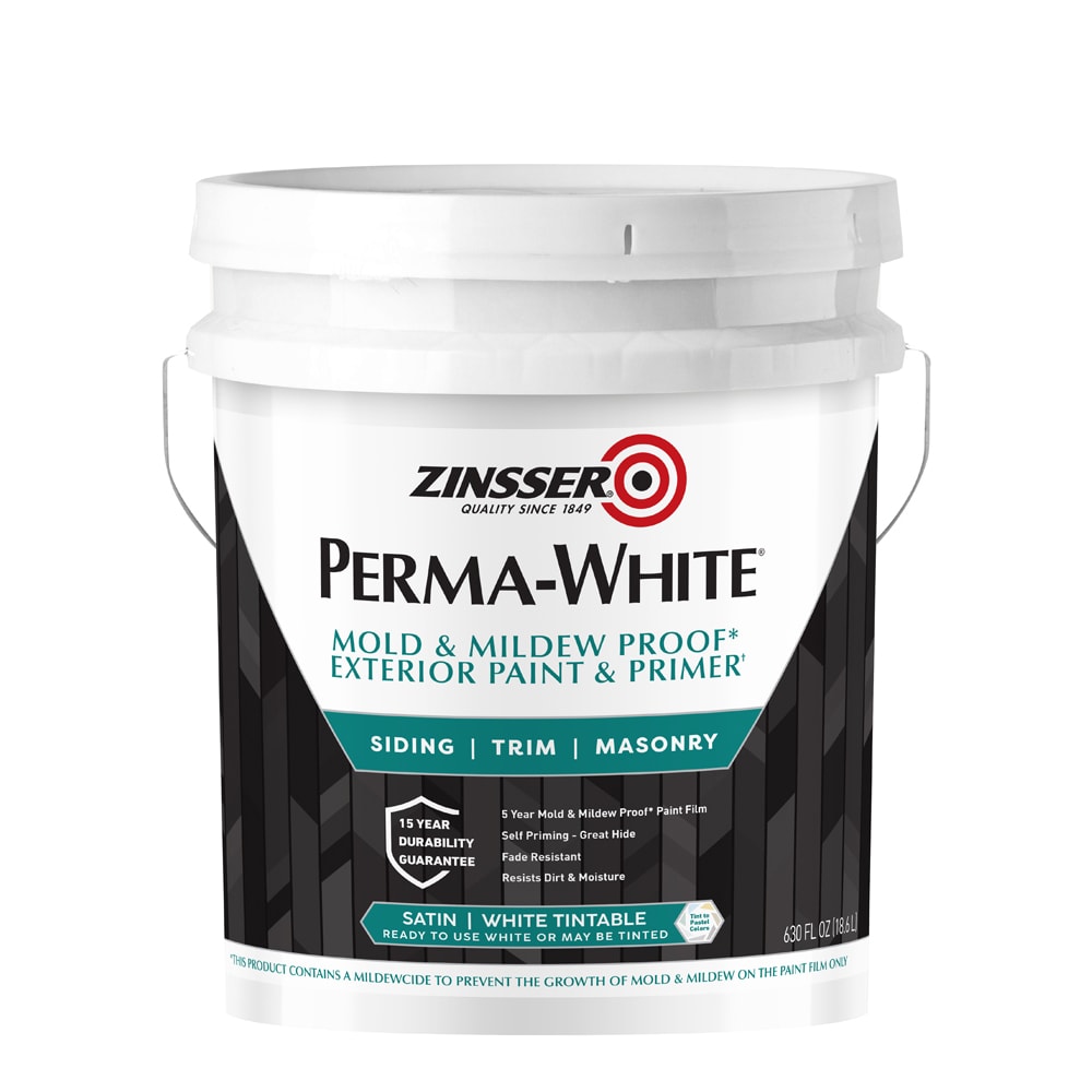 Zinsser 3100SOS Satin White Tintable Acrylic Exterior ( 5-gallon )